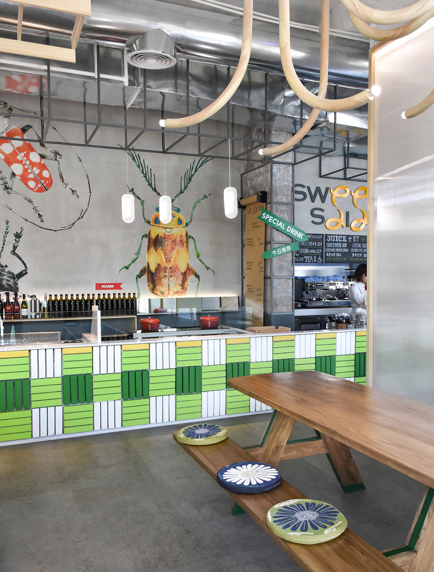 ramoprimo, interior design, colorful clay, bricks pic-nic,