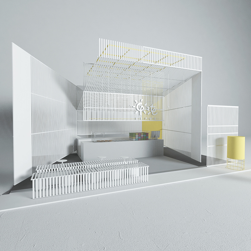 lepur, yogurt store, ramoprimo, project, white, paint, pine wood,