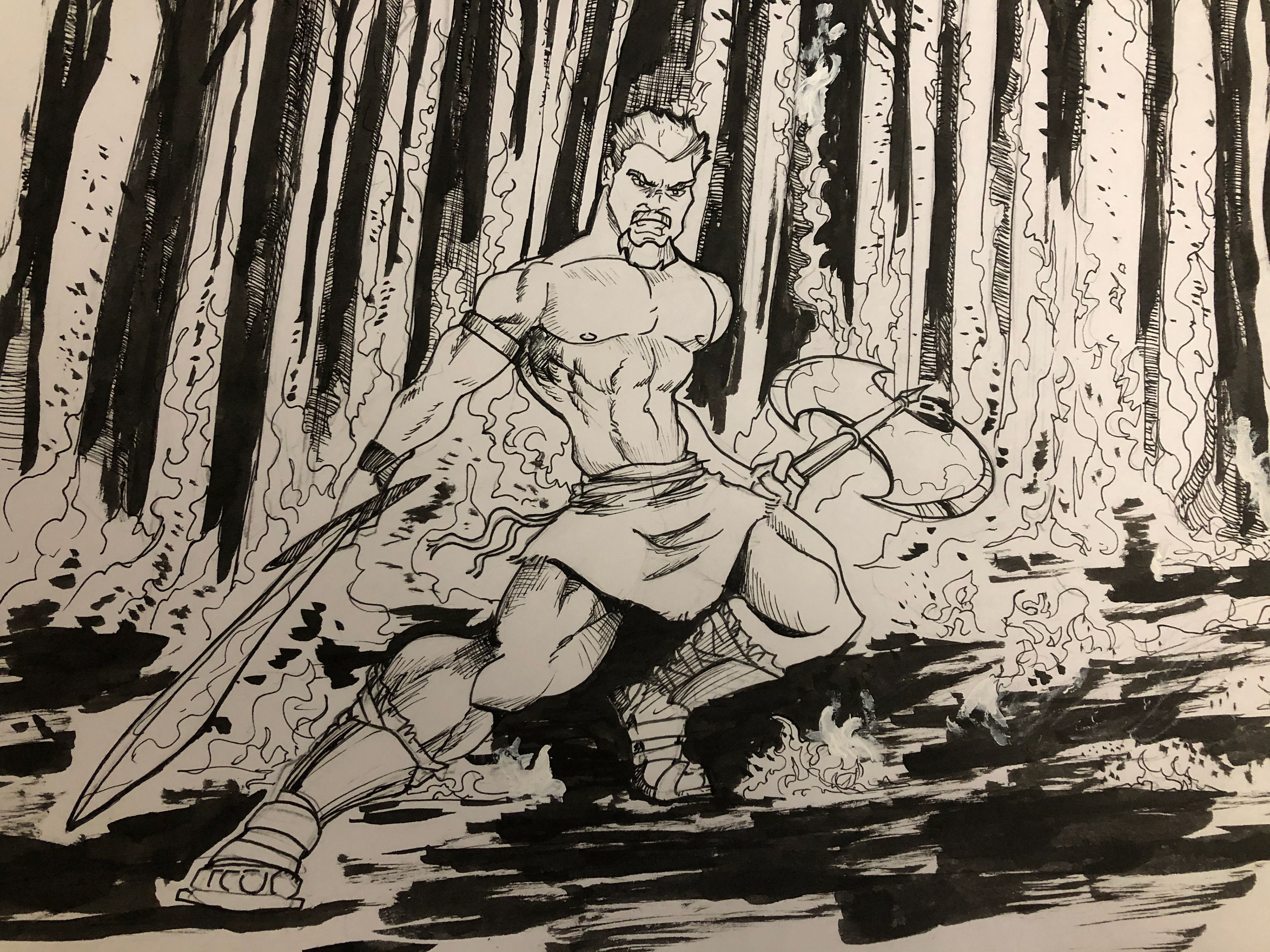 Original Ink Drawing: David Stewart