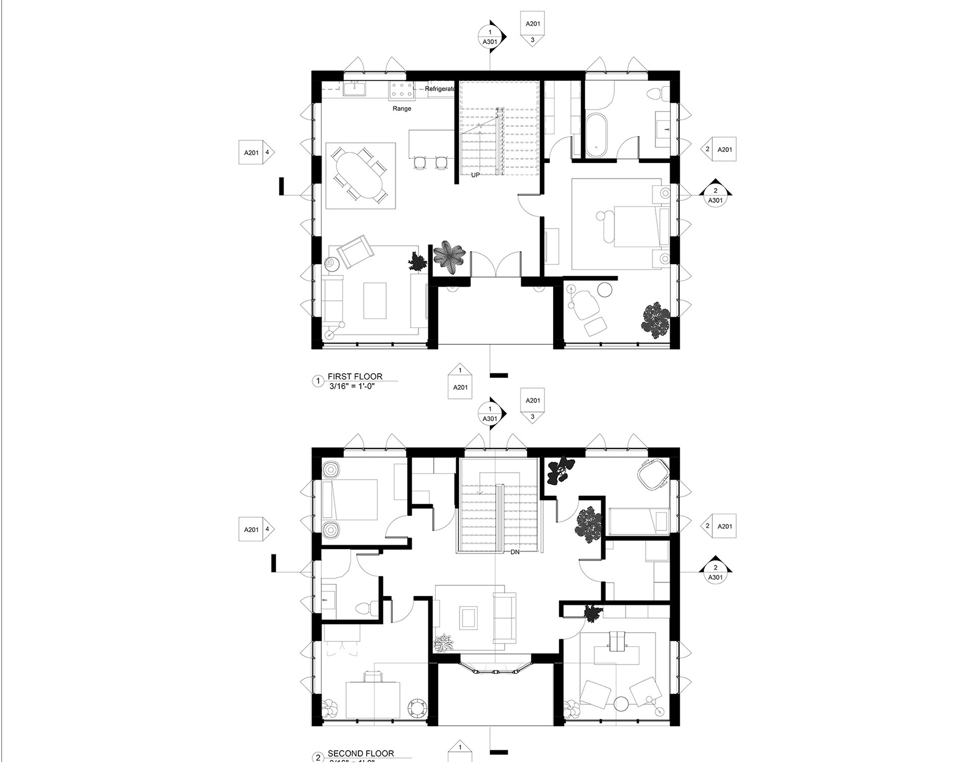 First and Second Floor Plan