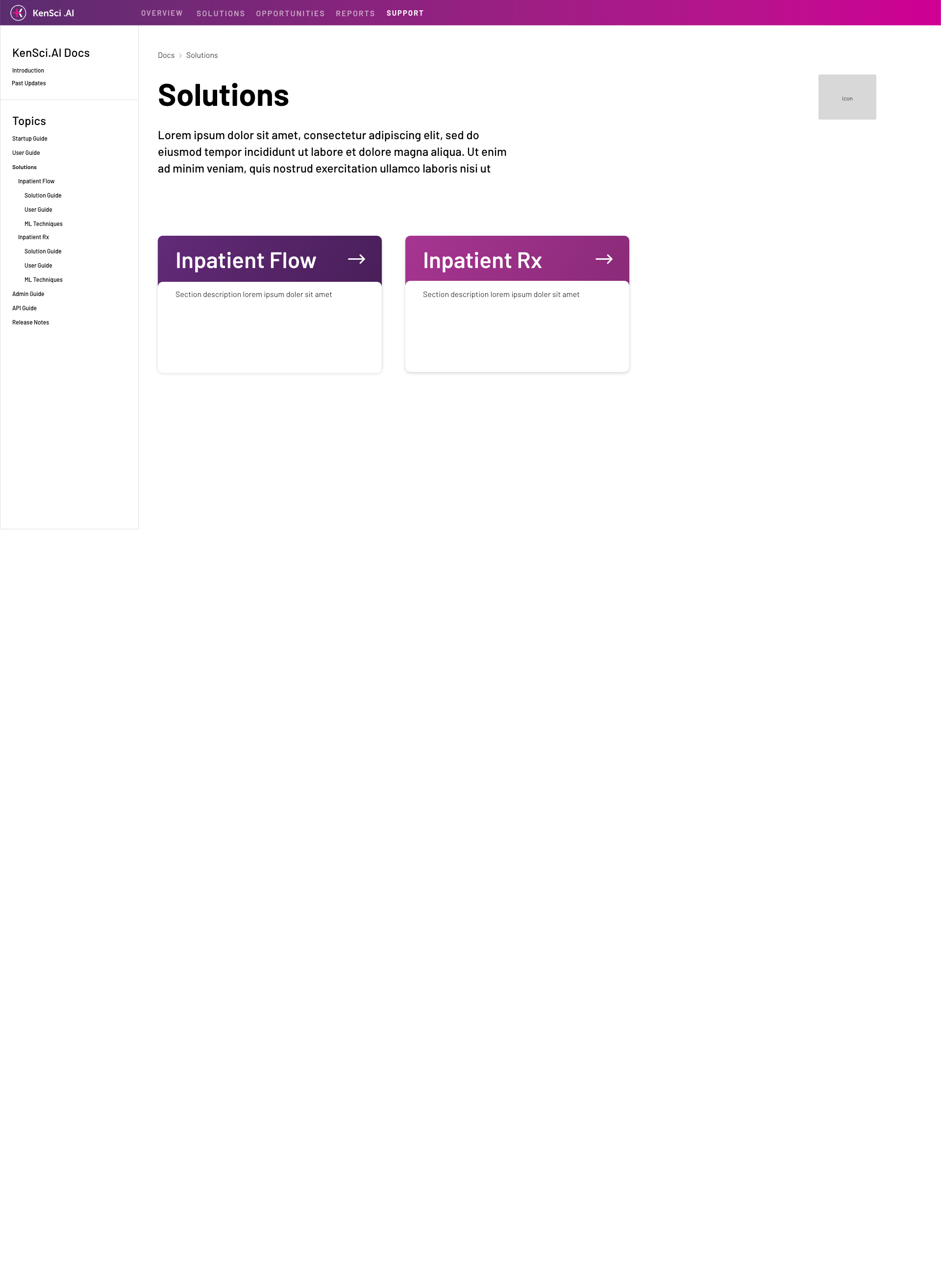 One iteration attempted to show stakeholders the importance of simplification, both in pattern and color use.