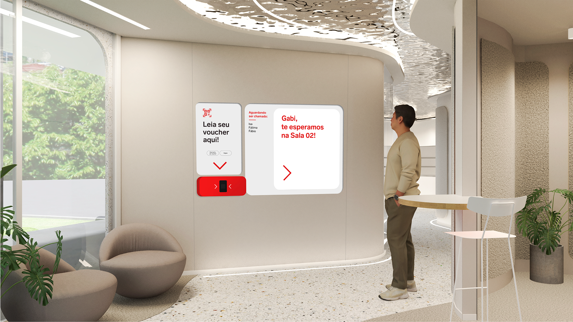 step 3 – space starts communicating with the user and invites them to the right exam room © all rights reserved to Porú Studio