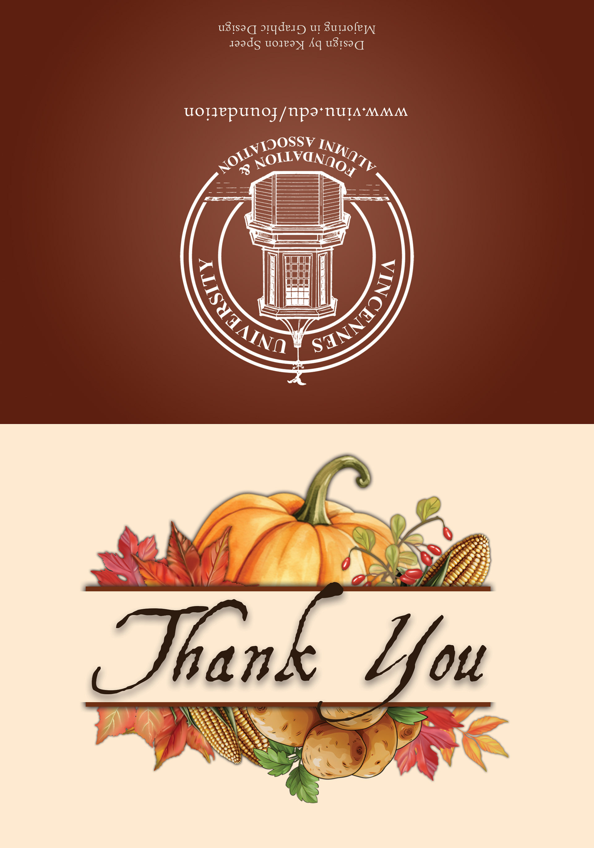 VU Foundation Fall Greeting Card Front and Back | 2024
