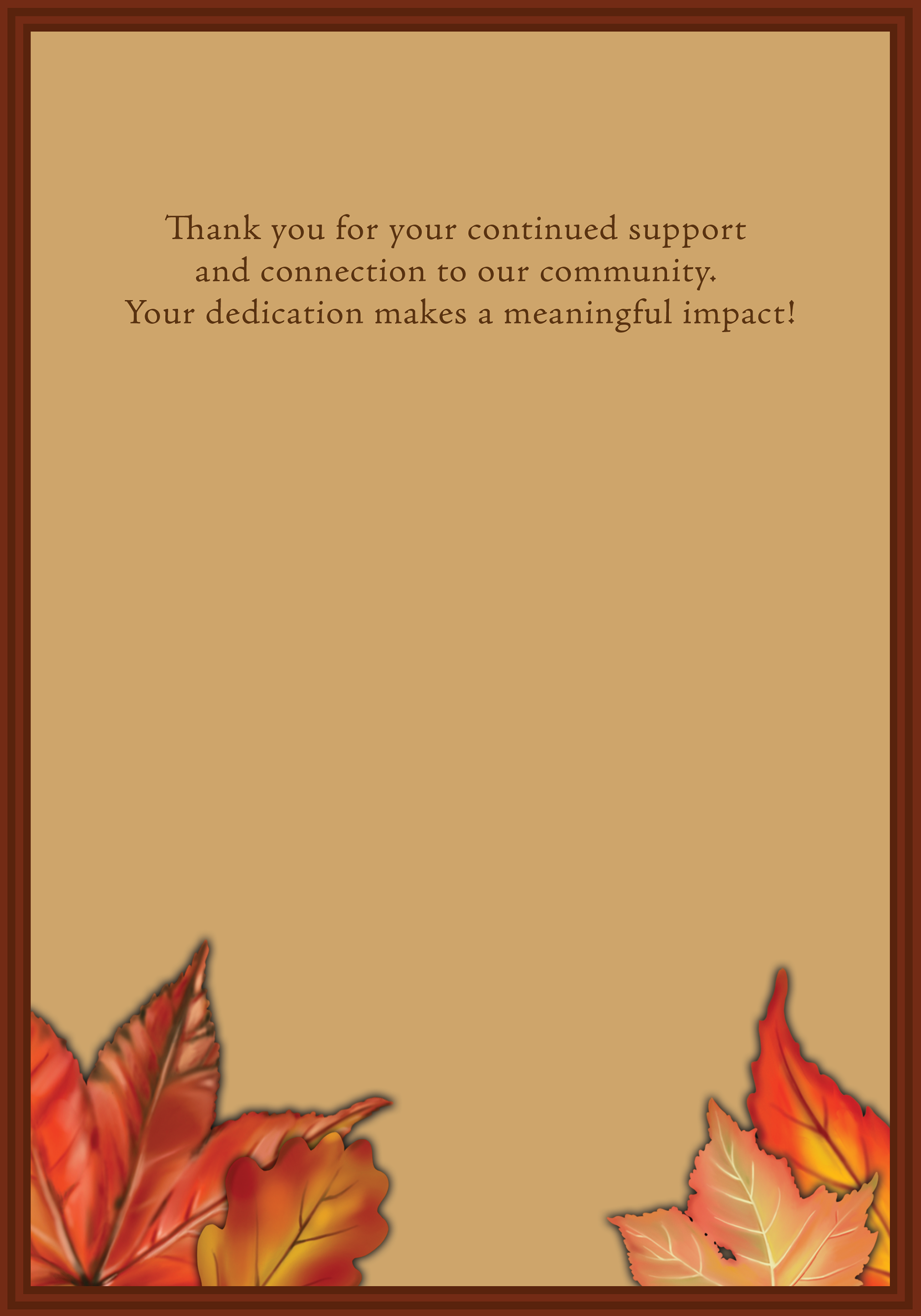 VU Foundation Fall Greeting Card Inside | 2024