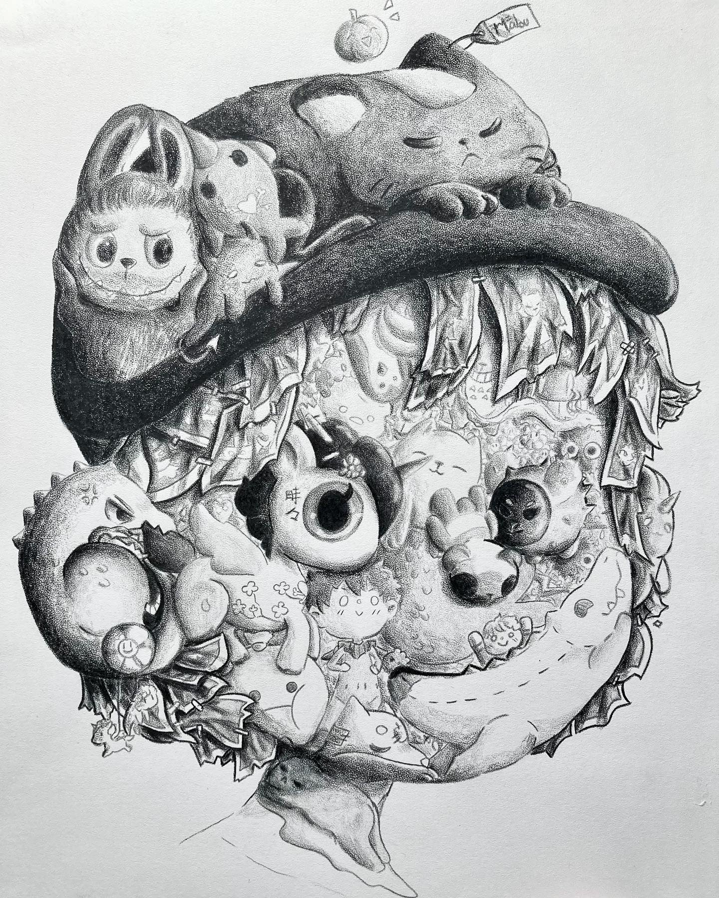 Collector Self Portrait - pencil