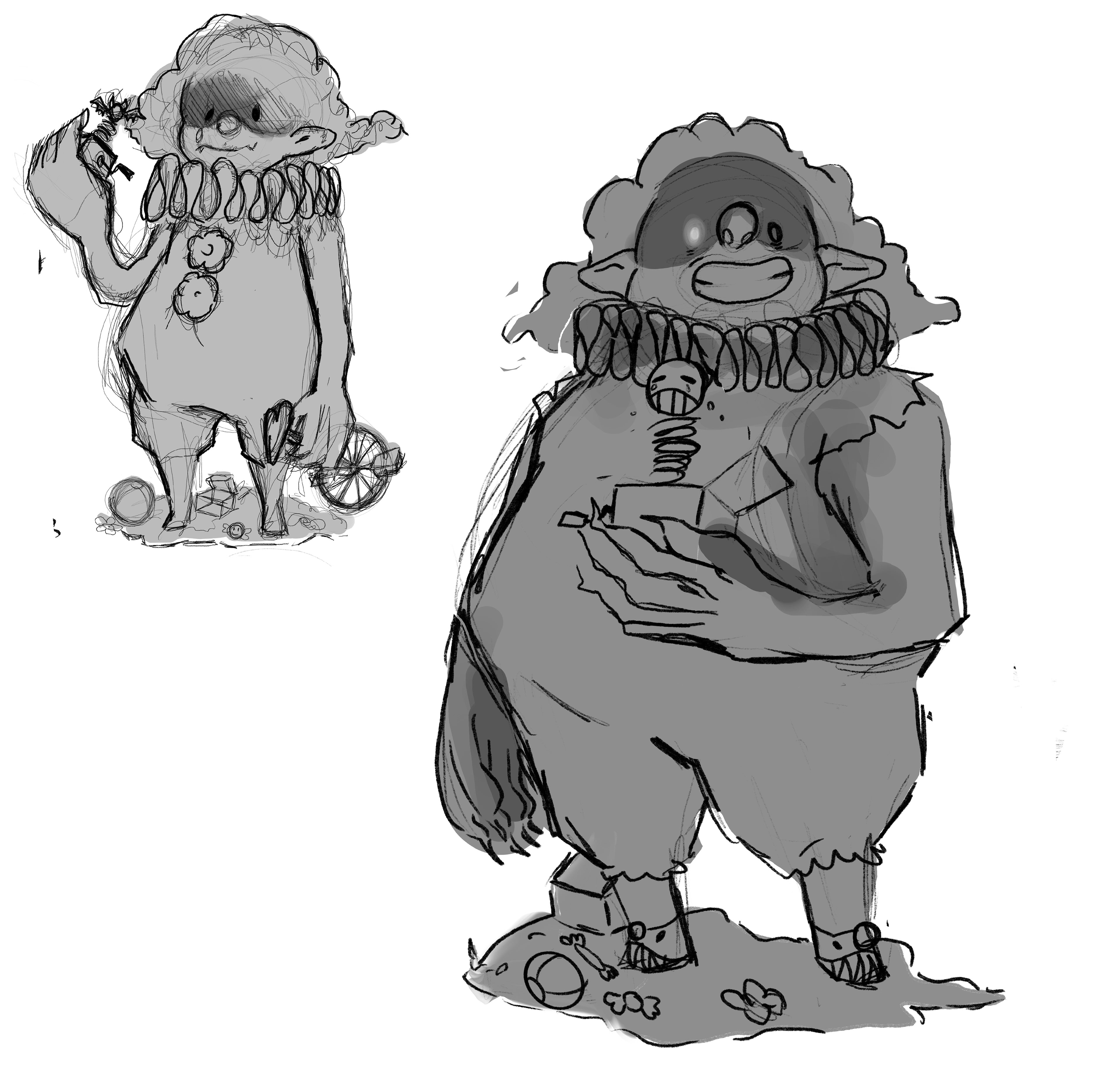 Creepy Clown sketch exploration