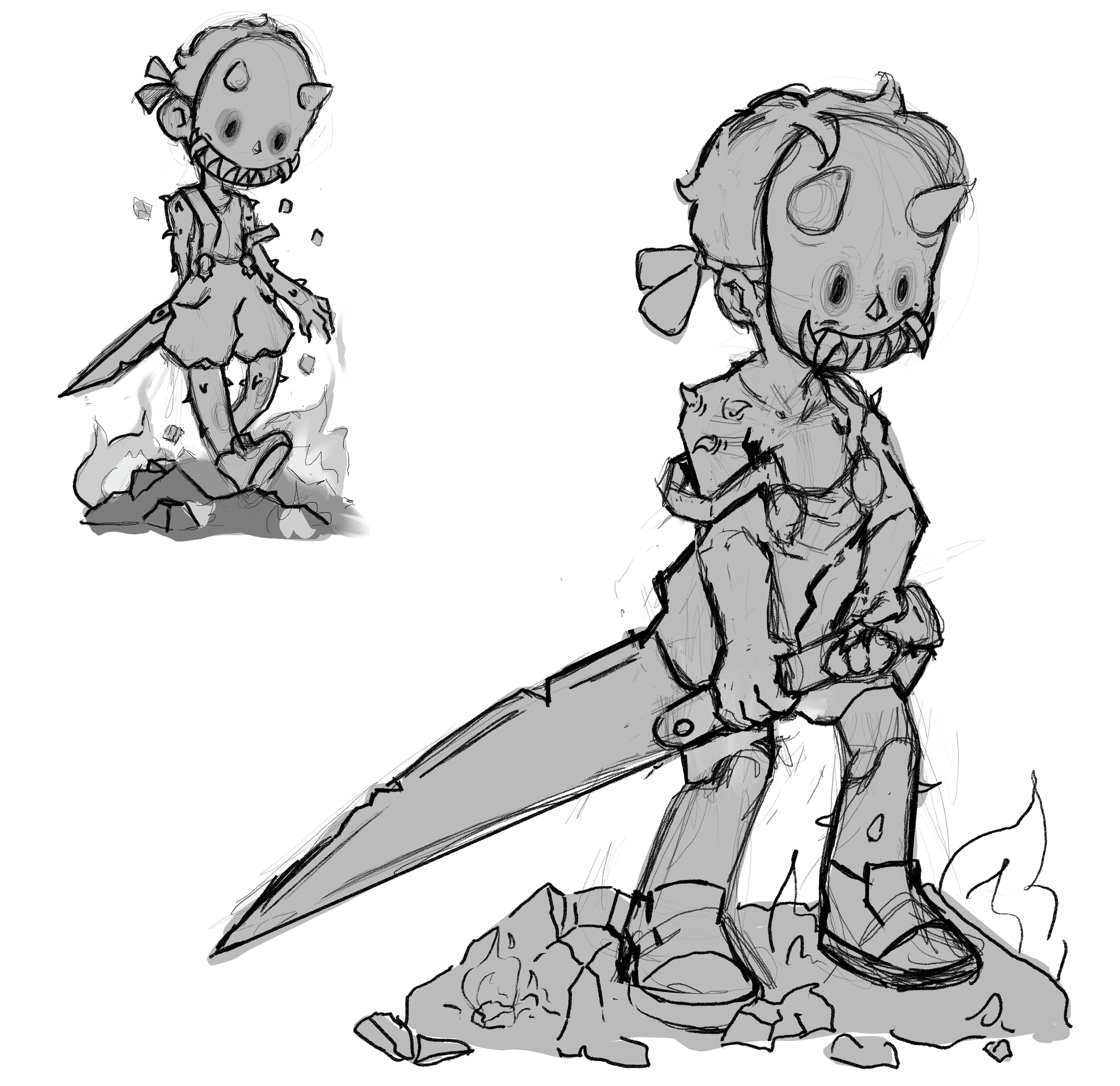 Demon Child sketch exploration