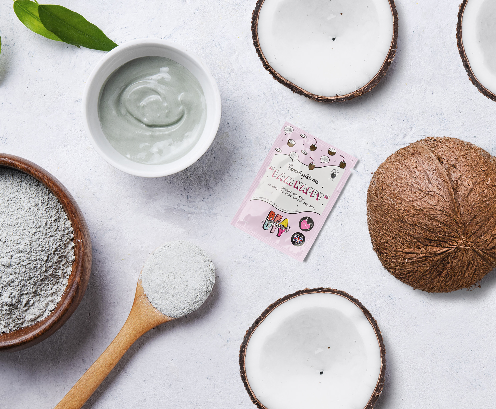 Lifestyle image of coconut mask