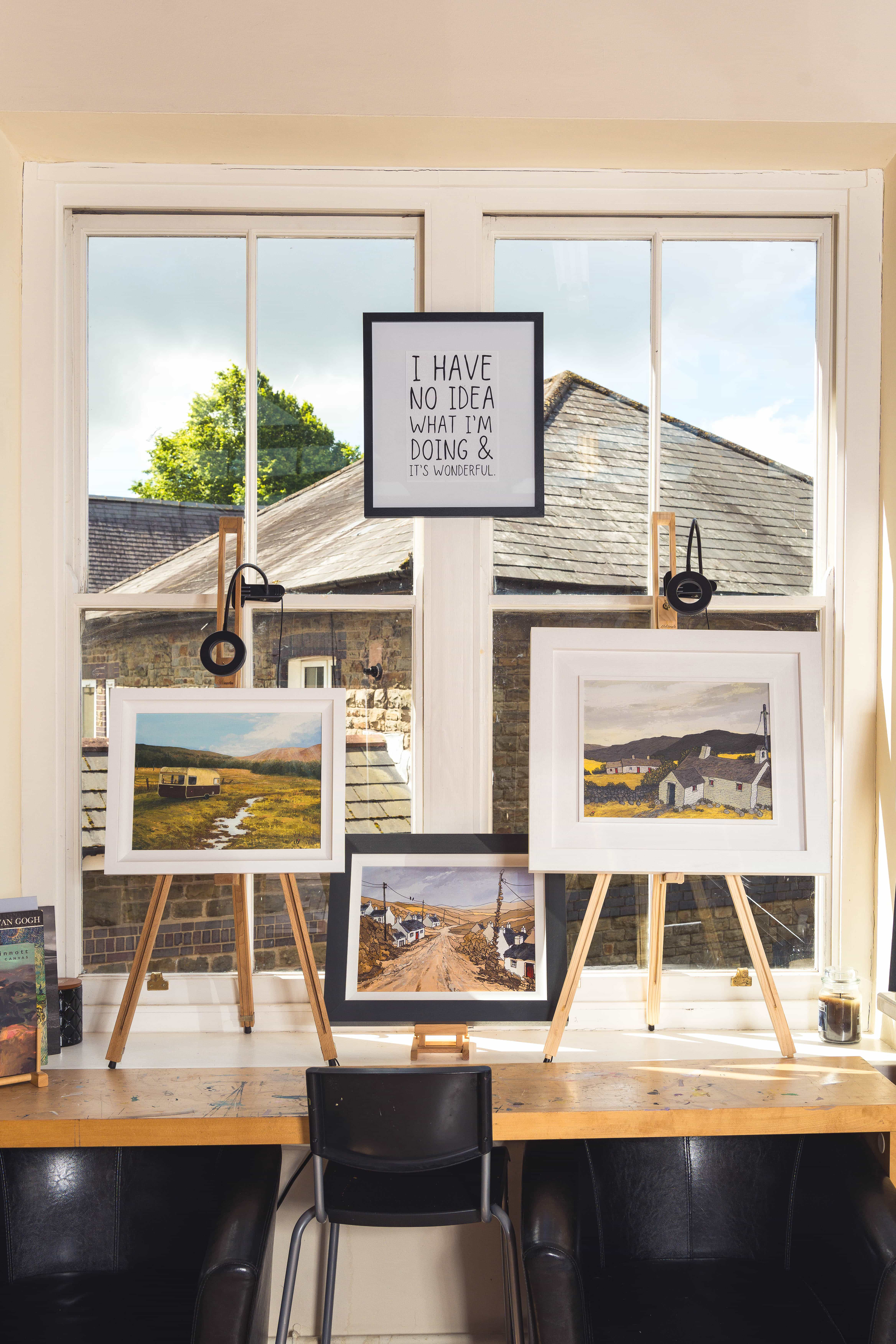 Artist Joy Saunders' studio