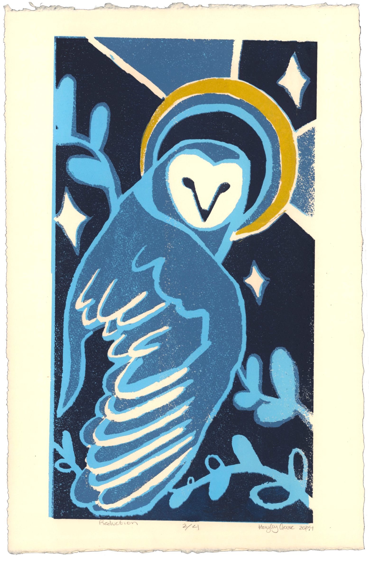 Silk Screen Reduction with crayon