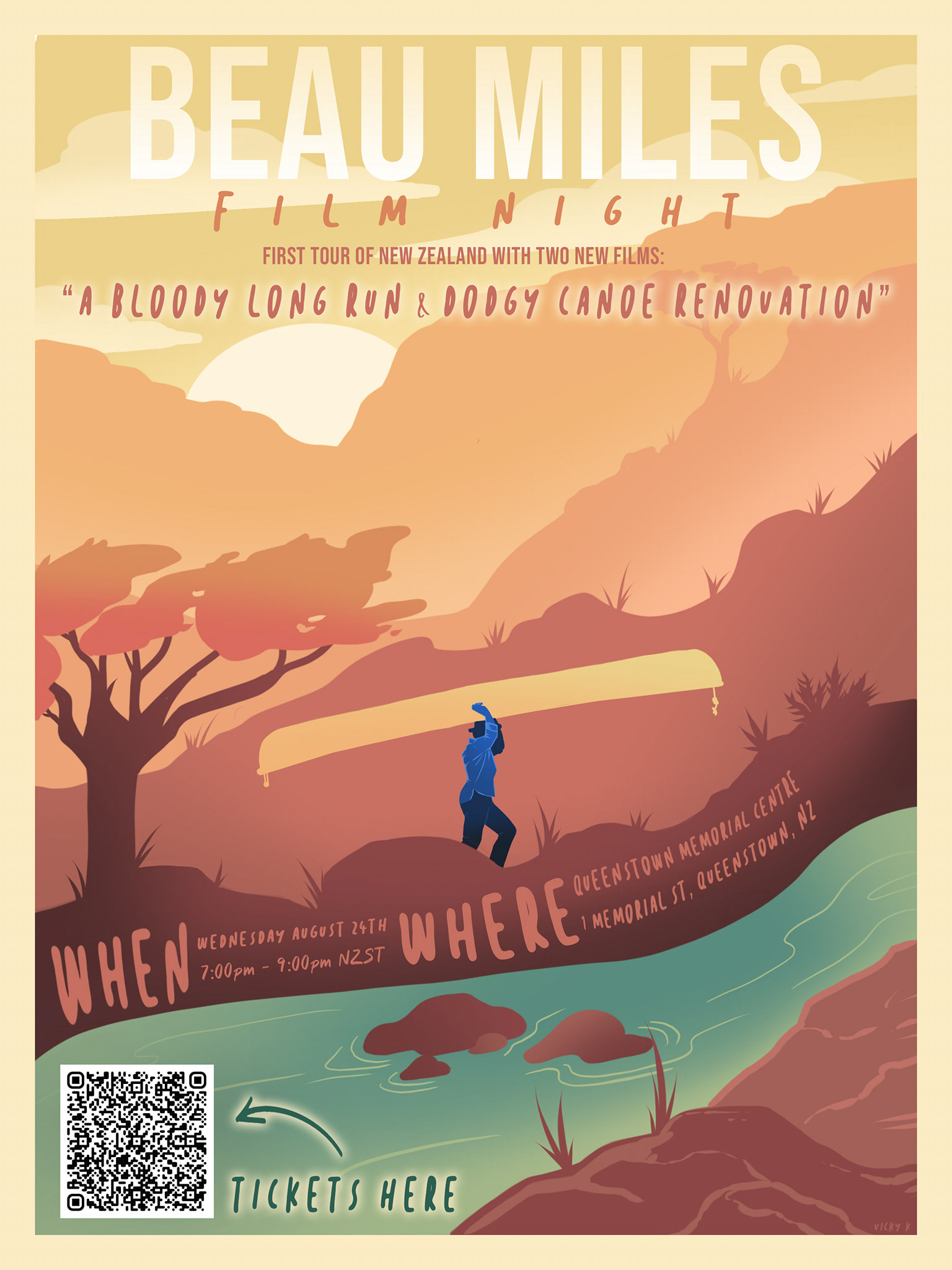 Digital art commission for Beau Miles, Event Poster