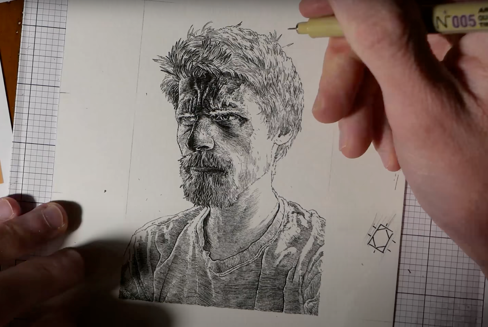 Portrait Inking Pre recorded Demo