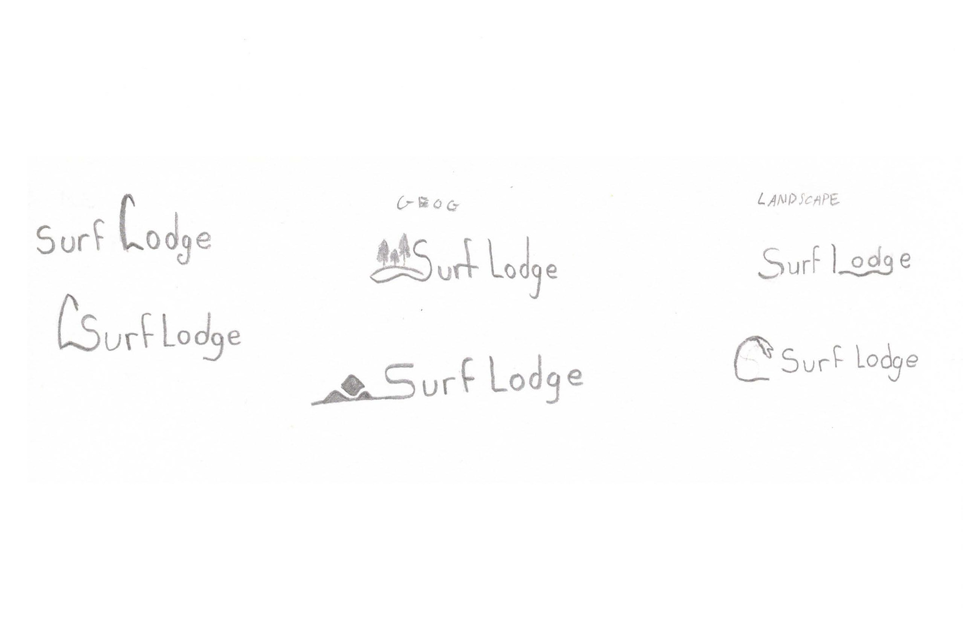 Surf Lodge Logo Redesign Sketches
