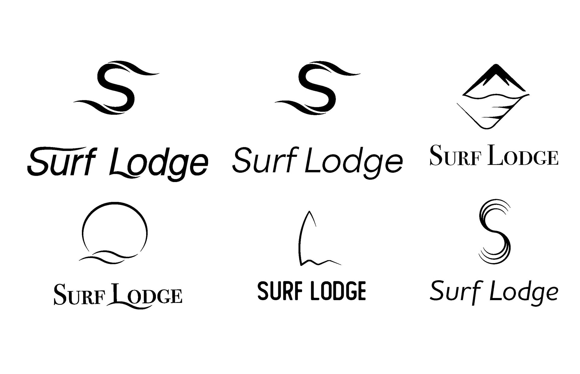 Surf Lodge Logo Redesign Drafts