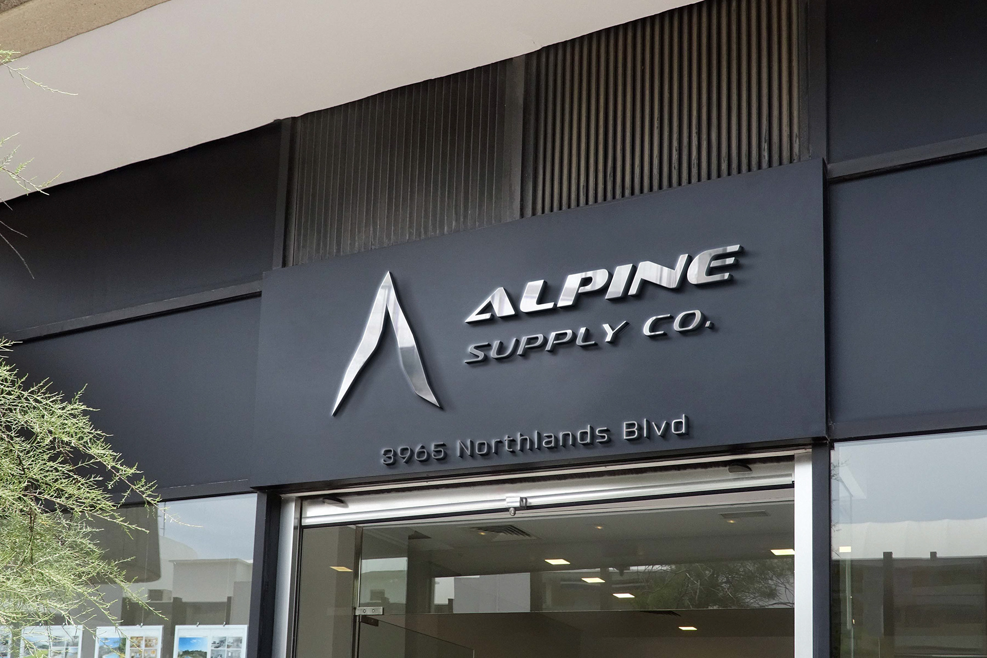 Alpine Supply Co. Store Signage Mockup
