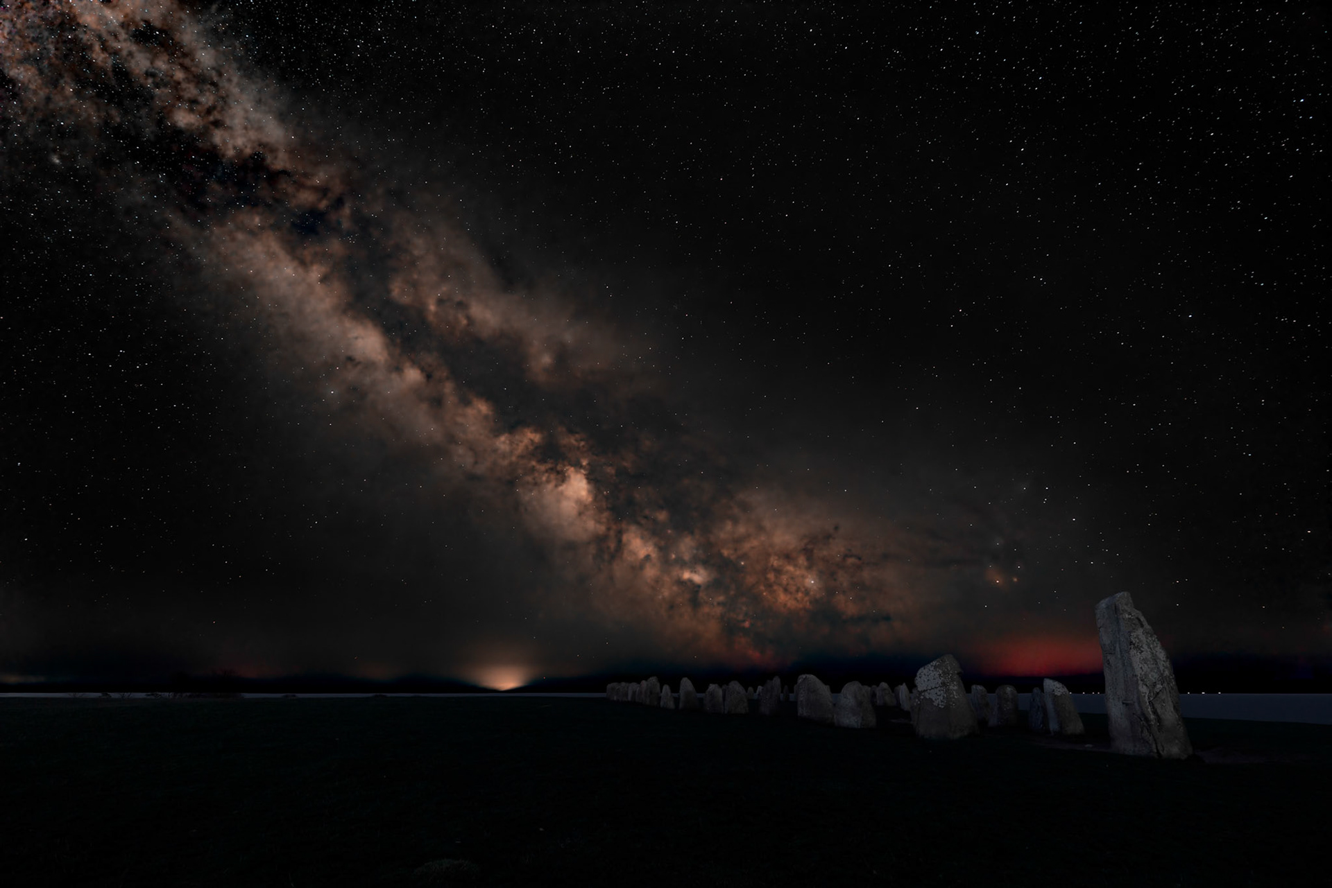 Stone ship heading towards the galaxy center, Ales Stenar - Milkyway