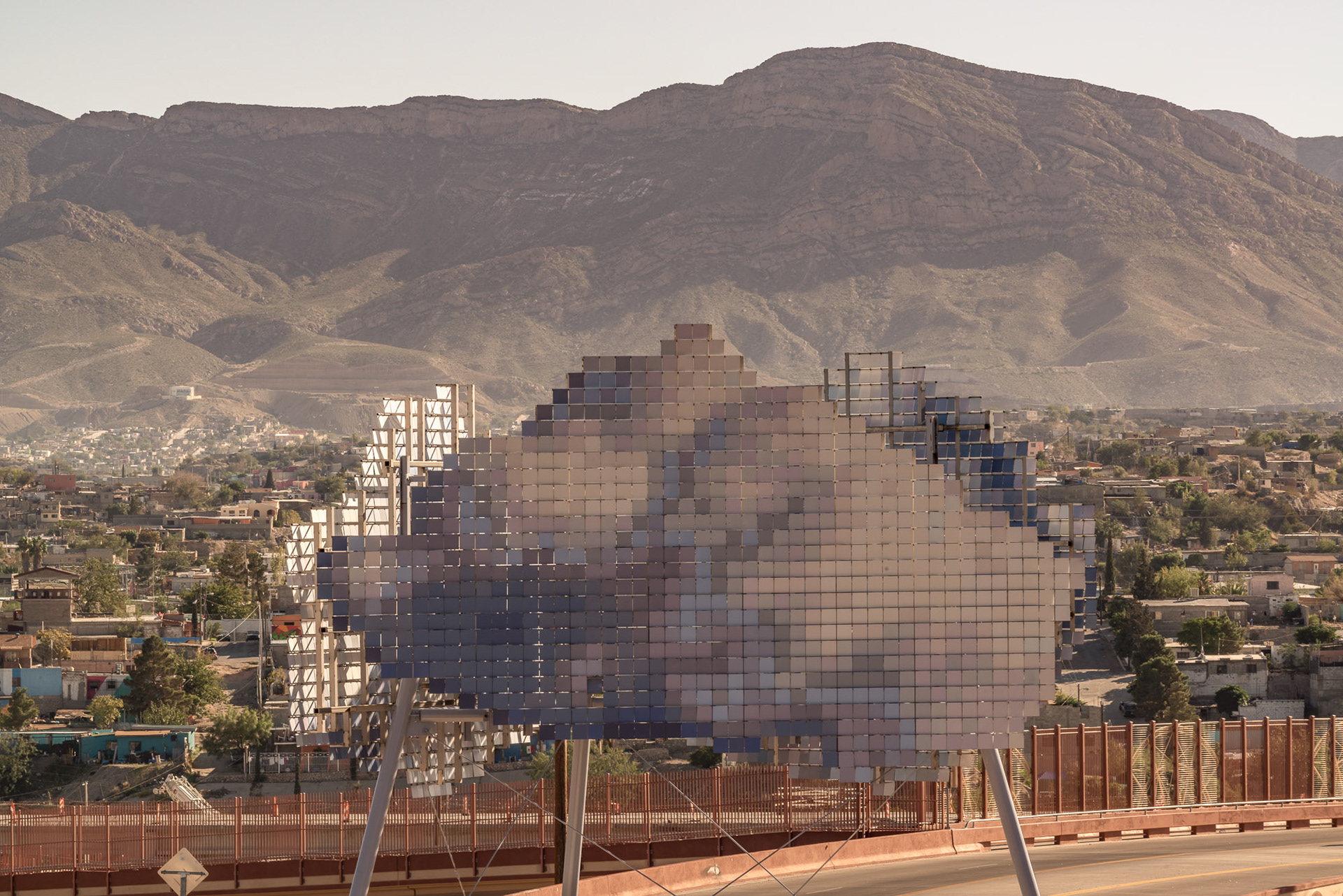 UTEP Public Artwork with Juarez MX.  Photo © Scott Weaver