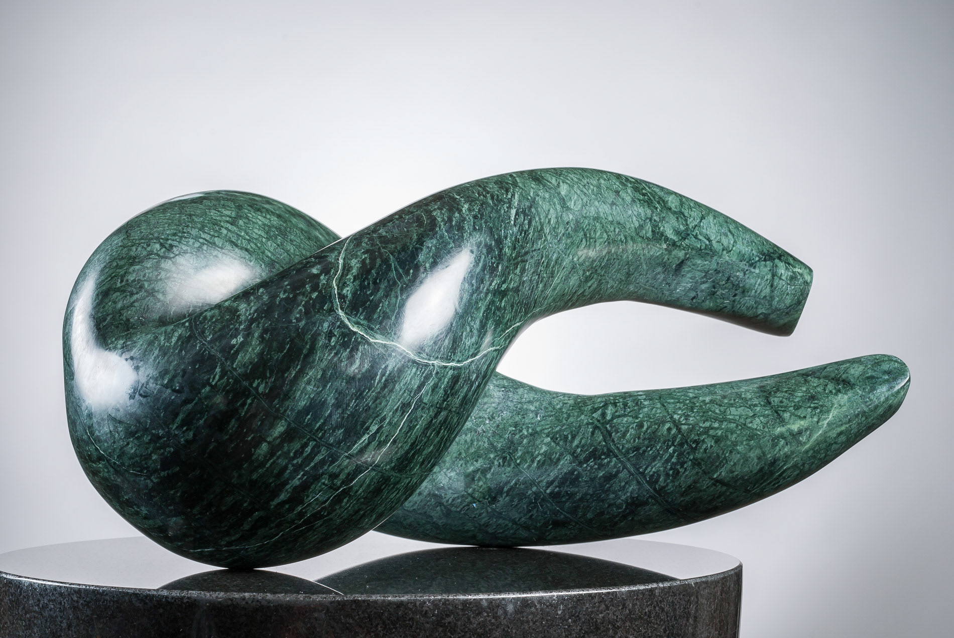 Dan Tapper green marble stone sculpture | Photo © Scott Weaver