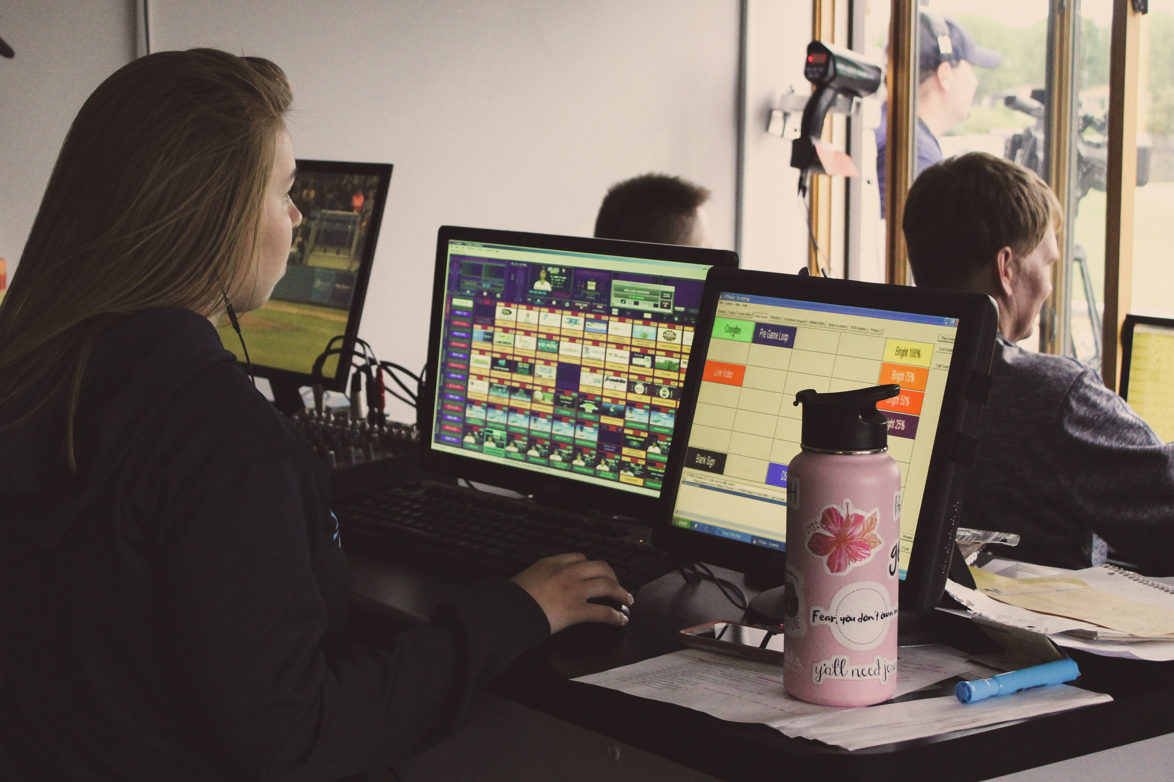 Me working the video board