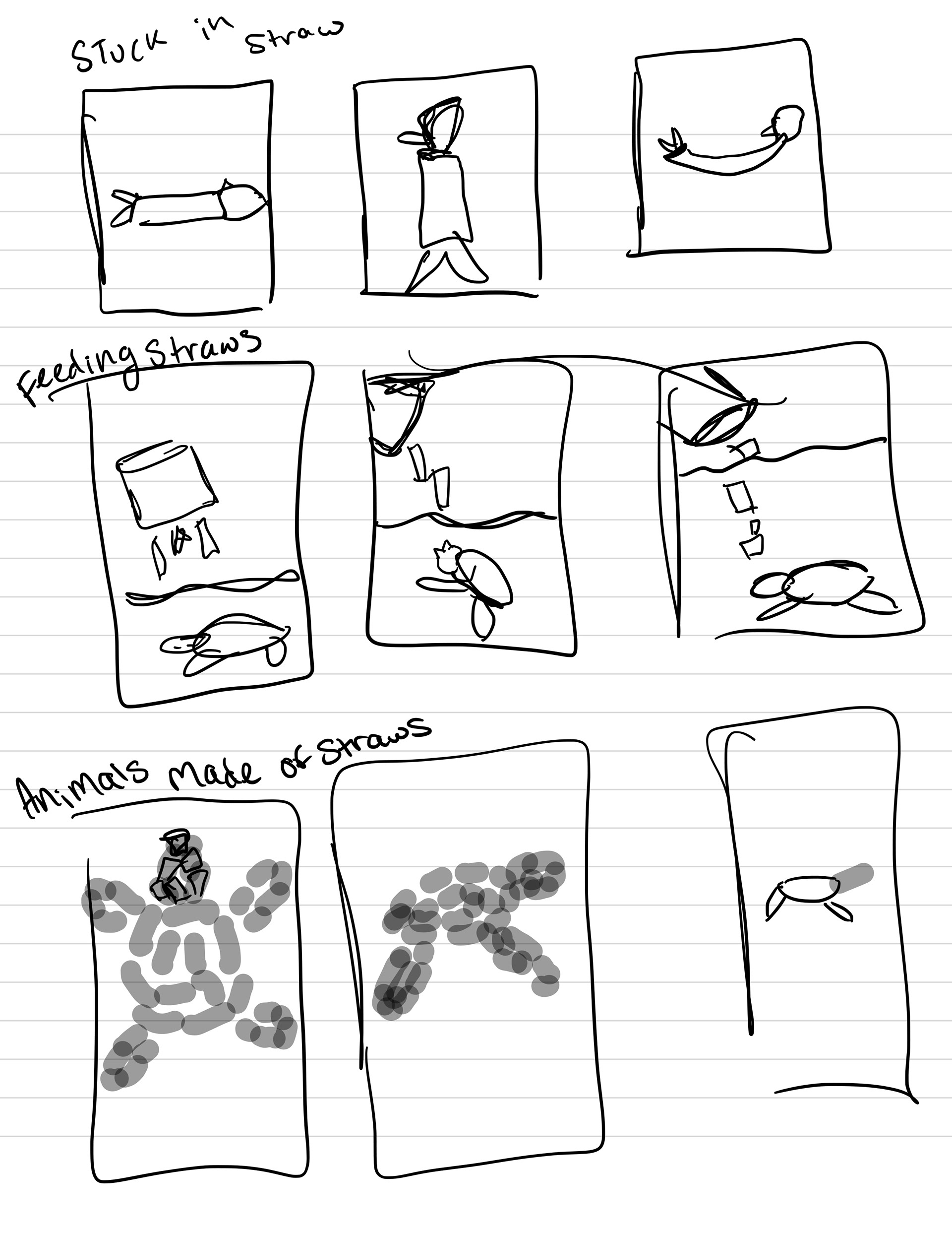 My first sketches for this project.