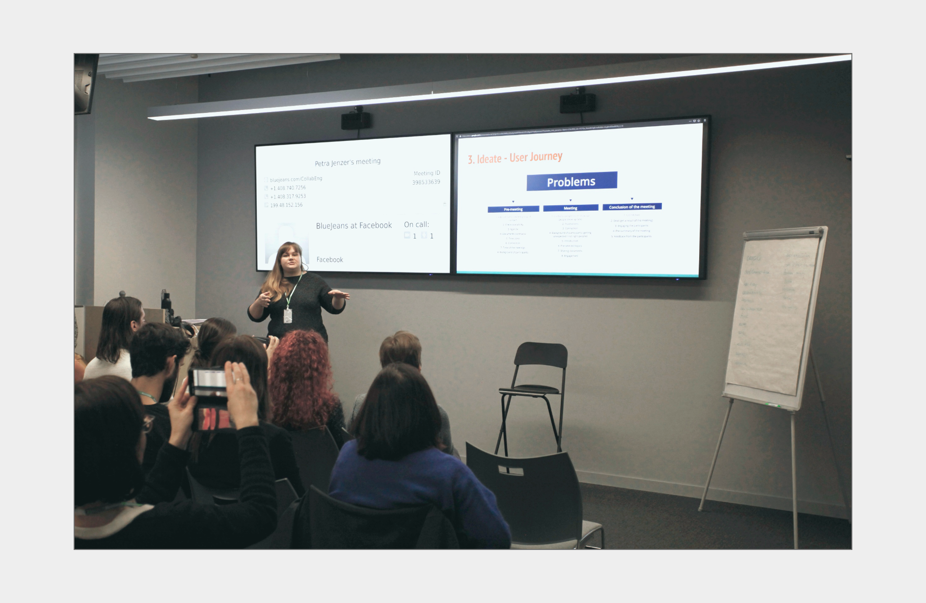picture of me presenting at Facebook office in Zurich