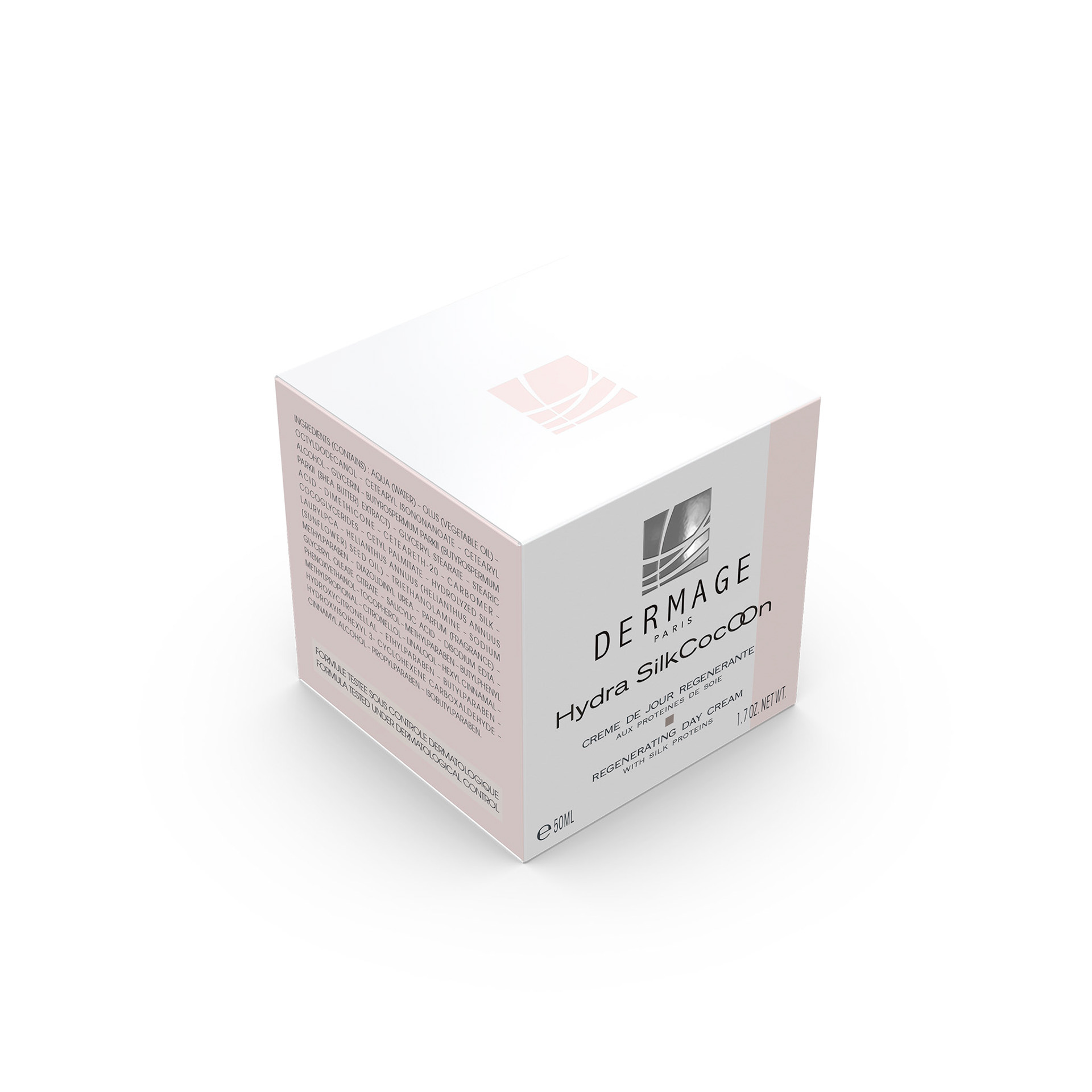 Création graphique d'un étui Crème de Jour / DERMAGE Cosmétique