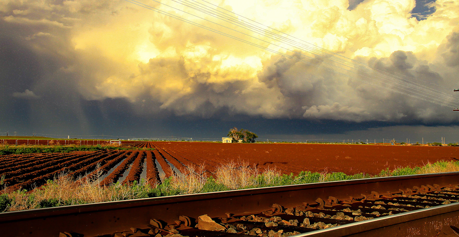 Farm at Sunset near Lubbock