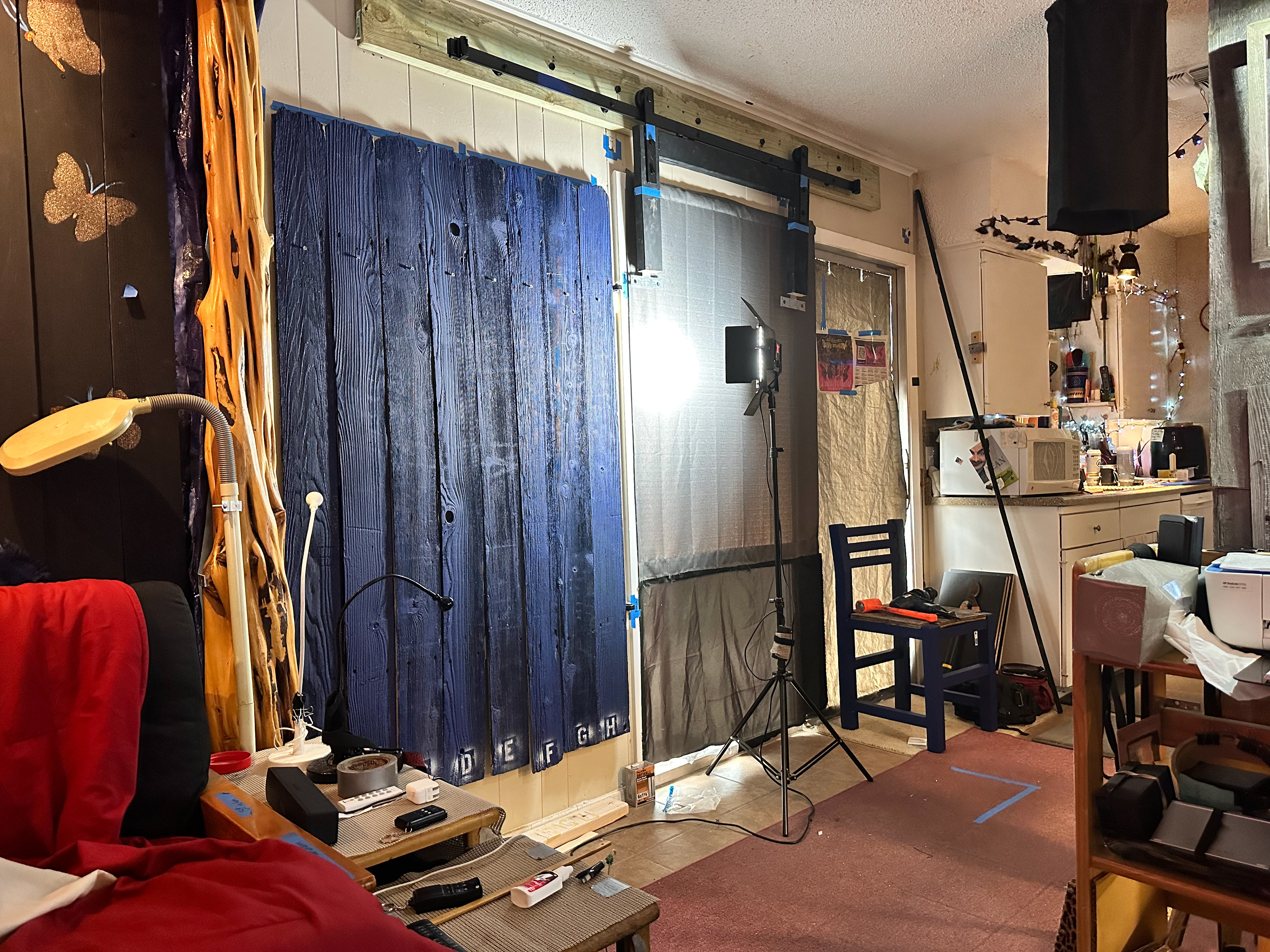 The beginning of my sliding patio door .