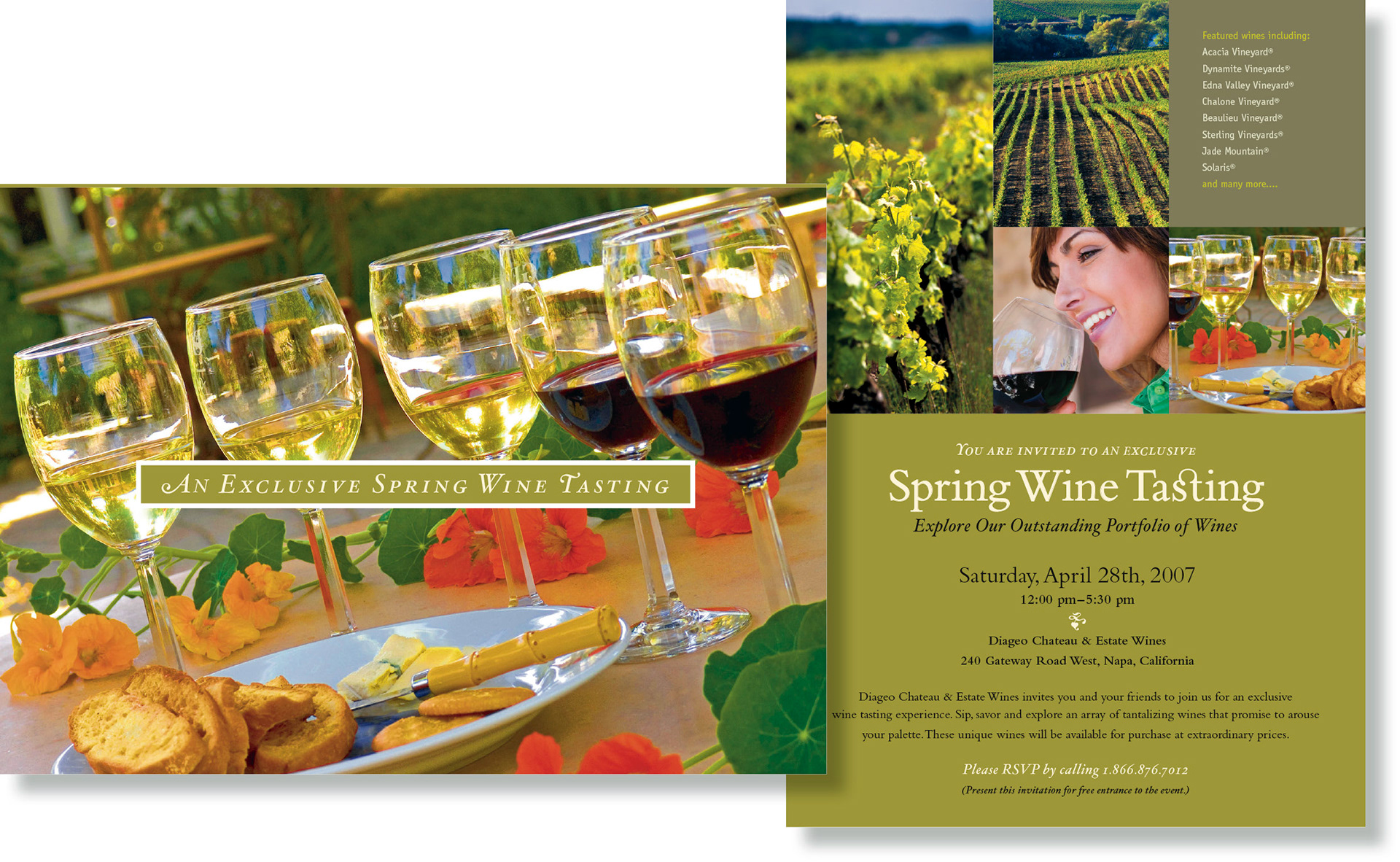 DIAGEO CHATEAU & ESTATE WINES | Spring Wine Tasting Invitation