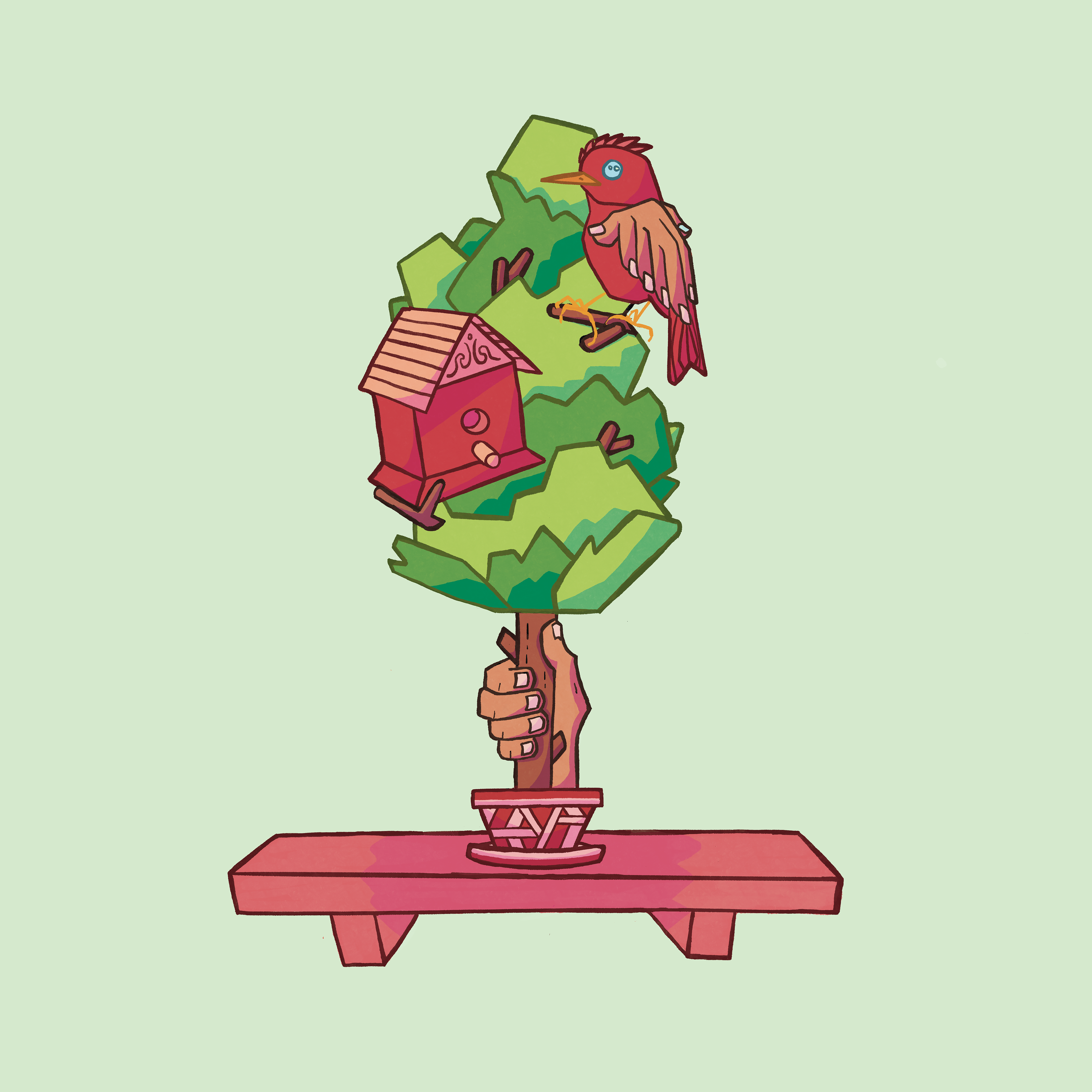 Bird in the Hand - Illustration
