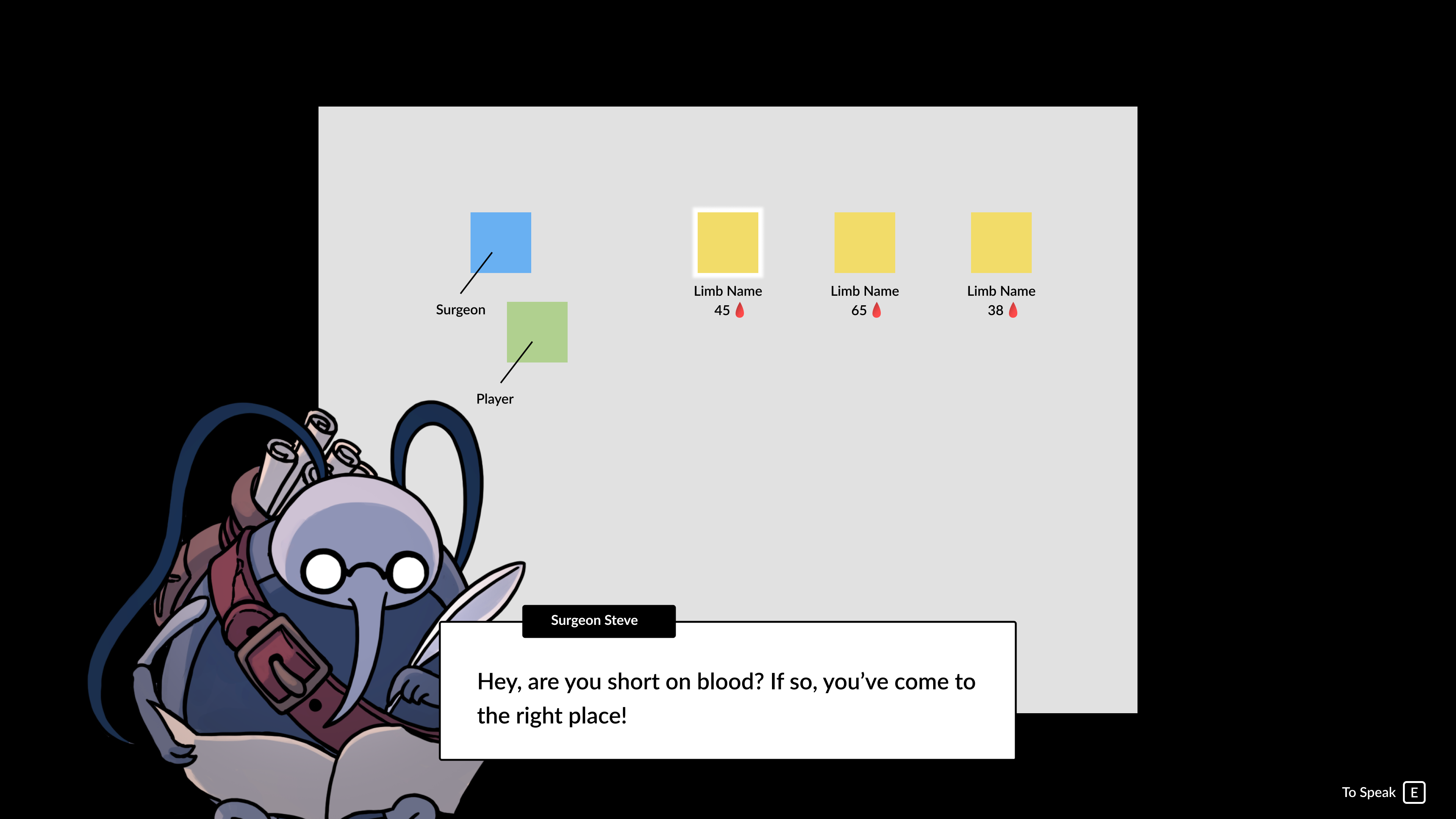 Shop Dialogue Screen