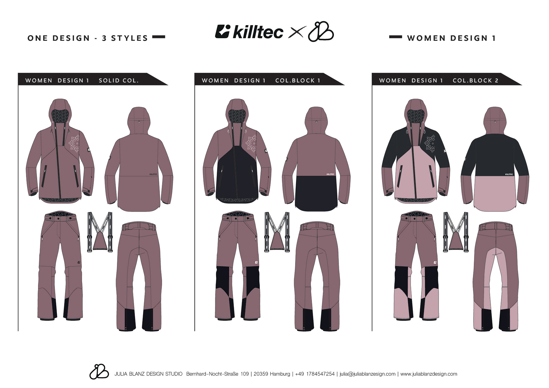 WOMEN: 1 DESIGN 3 COLOUR BLOCKS
