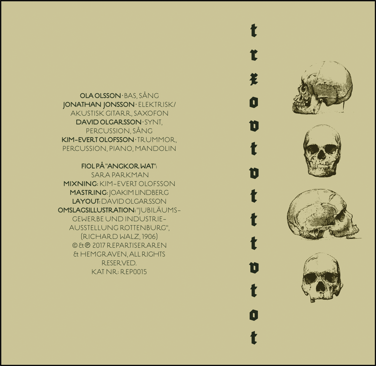 Form/layout: Hemgraven - "Fysisk Fostran", Kassett, 2017.