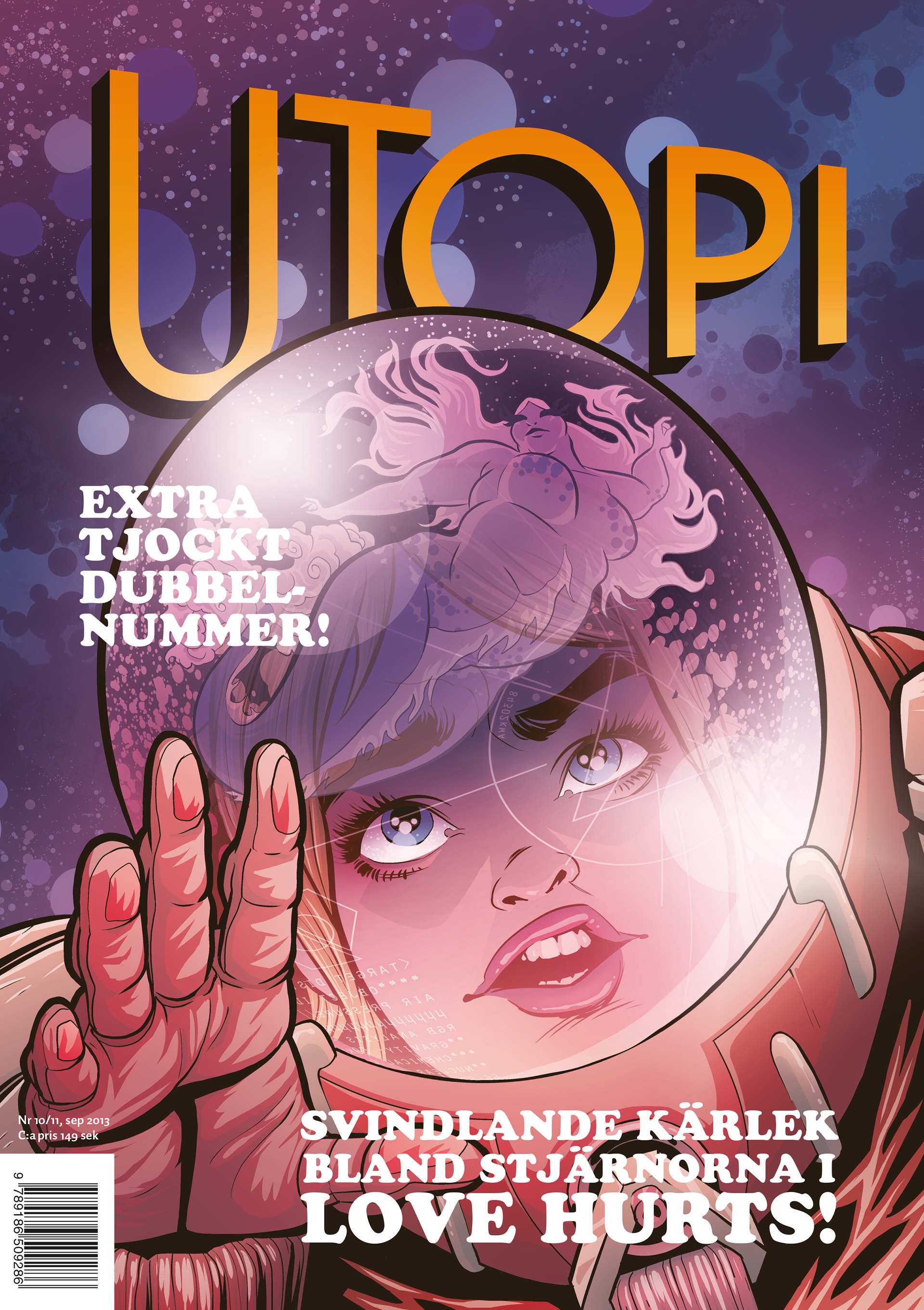 Layout/formgivning av Utopi magasin (Kolik förlag, 2011-2014)