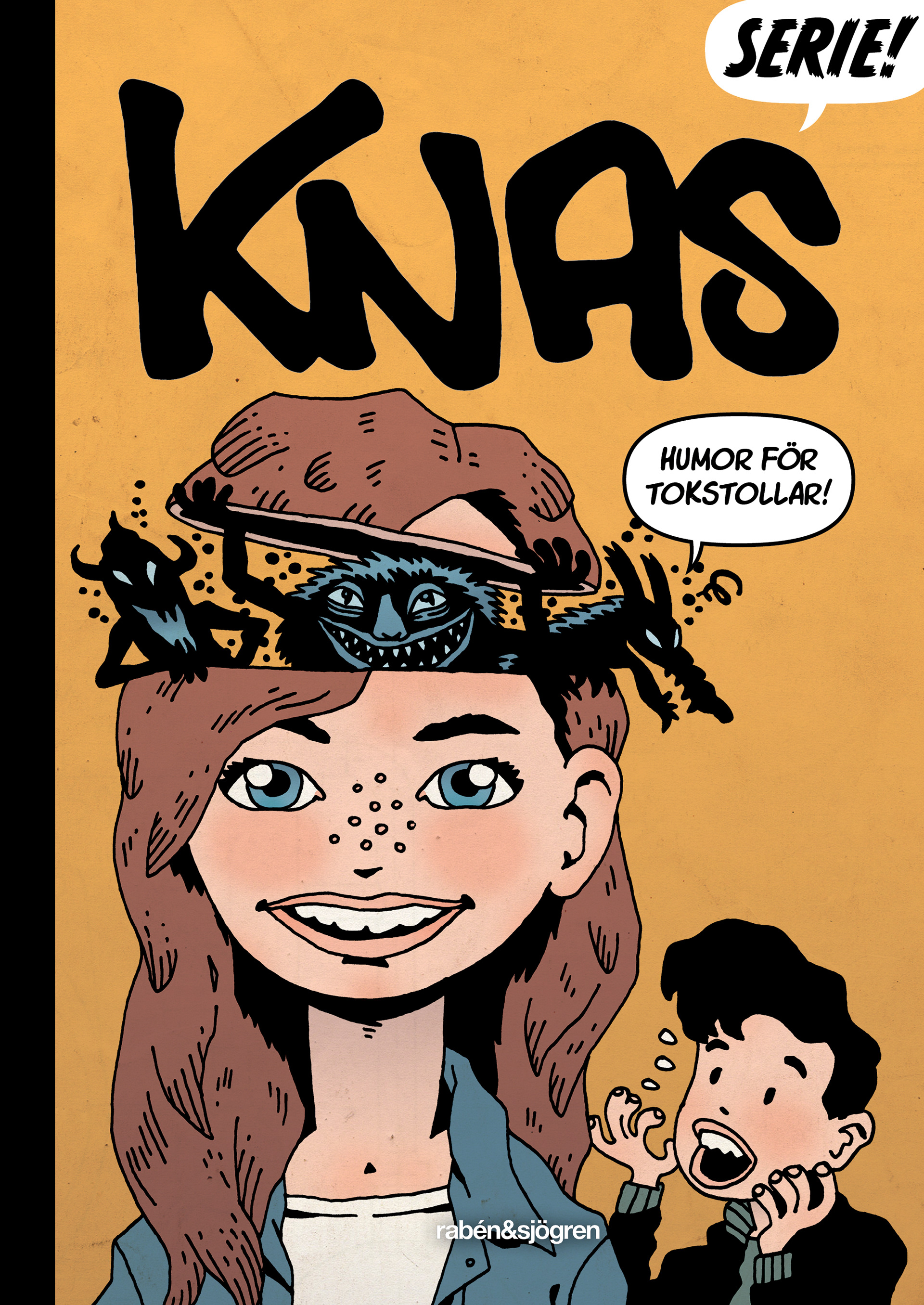 Formgivning av omslag/inlaga till "Knas" (Rabén & Sjögren, 2016)