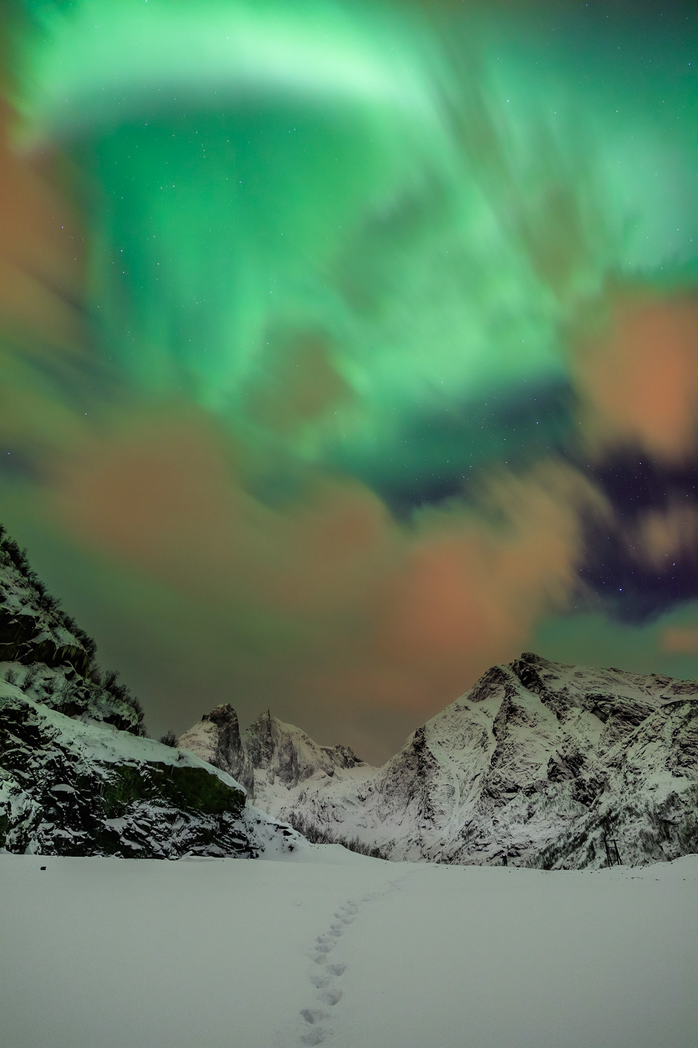 In the area of Steffenakken just suth of Reine, Lofoten.