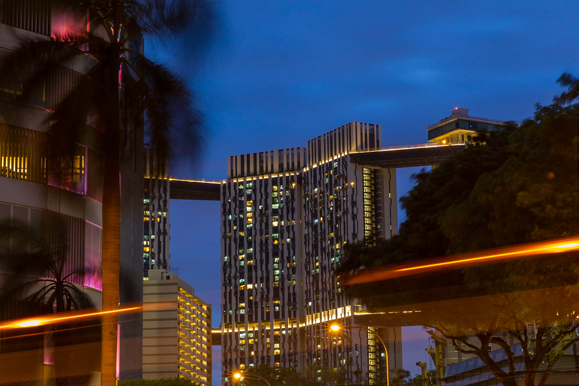 Light trails of Singapore
