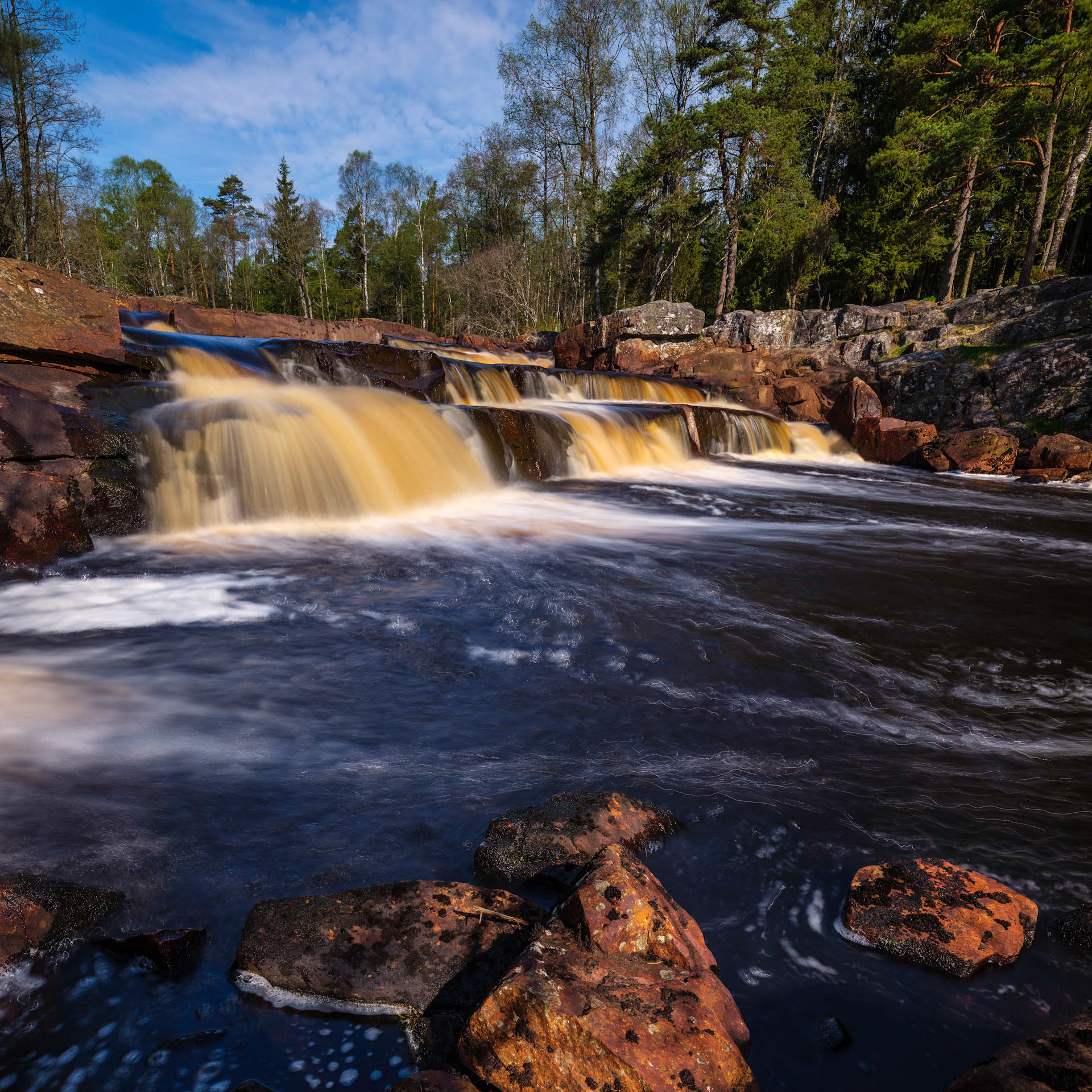 One more from the outing to one of lower Swedens most beautiful waterfalls. Lovely view from the "right" side of Krokån. Halland, Sweden. Focus stack of two images and used NiSi Filter ND 6 stops.