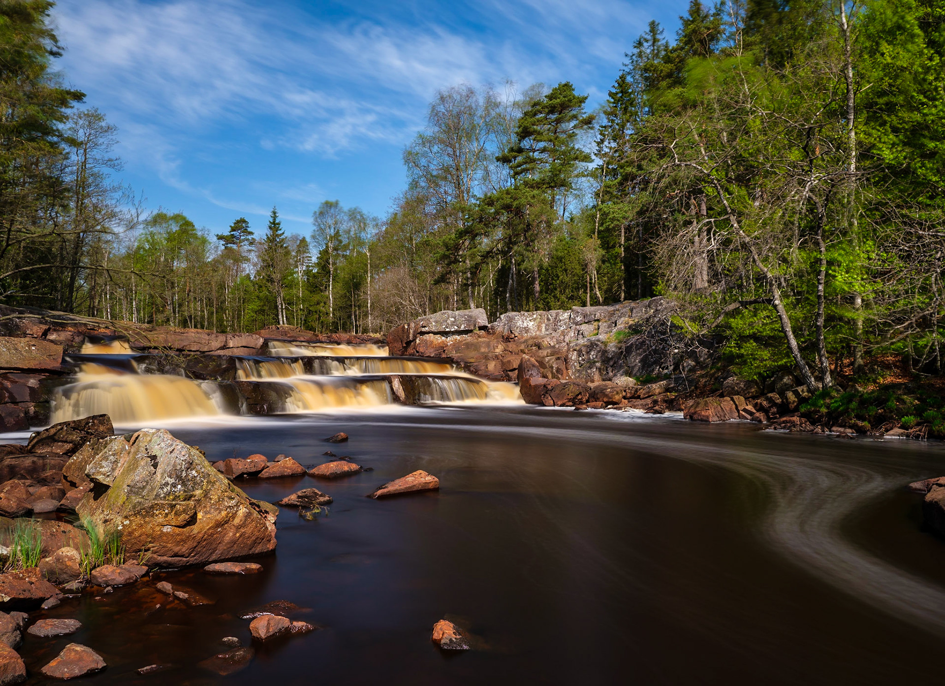 Natures Own Art RevealedOne more from Ascension day. While still early in the day we more or less had this place to ourselves for an 1,5 hour. Such a nice place with the nature close at hand and the water creating images which can't be seen by the naked eye, only through long exposure photography is natures own art revealed. Halland, Sweden.Used NiSi Filter ND 6 stop.