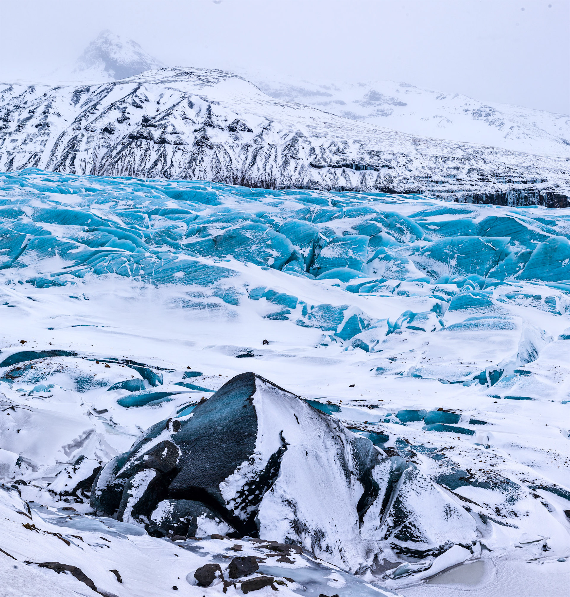 SView of the Svinafell glacier, Iceland