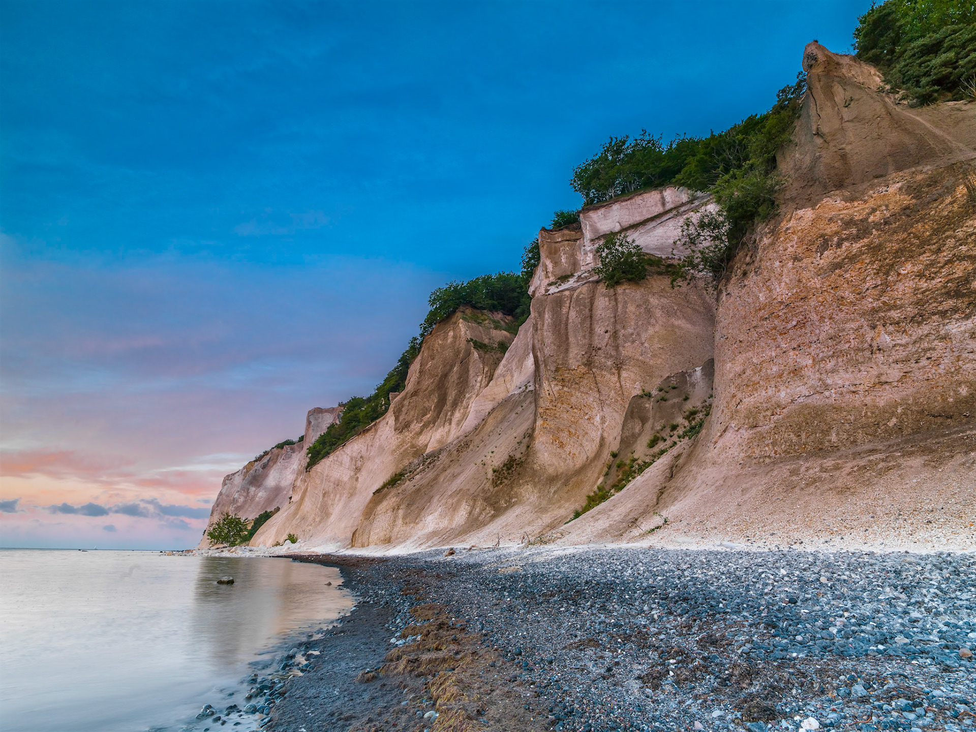 Beautiful early summer morning at Møns Klint, Denmark