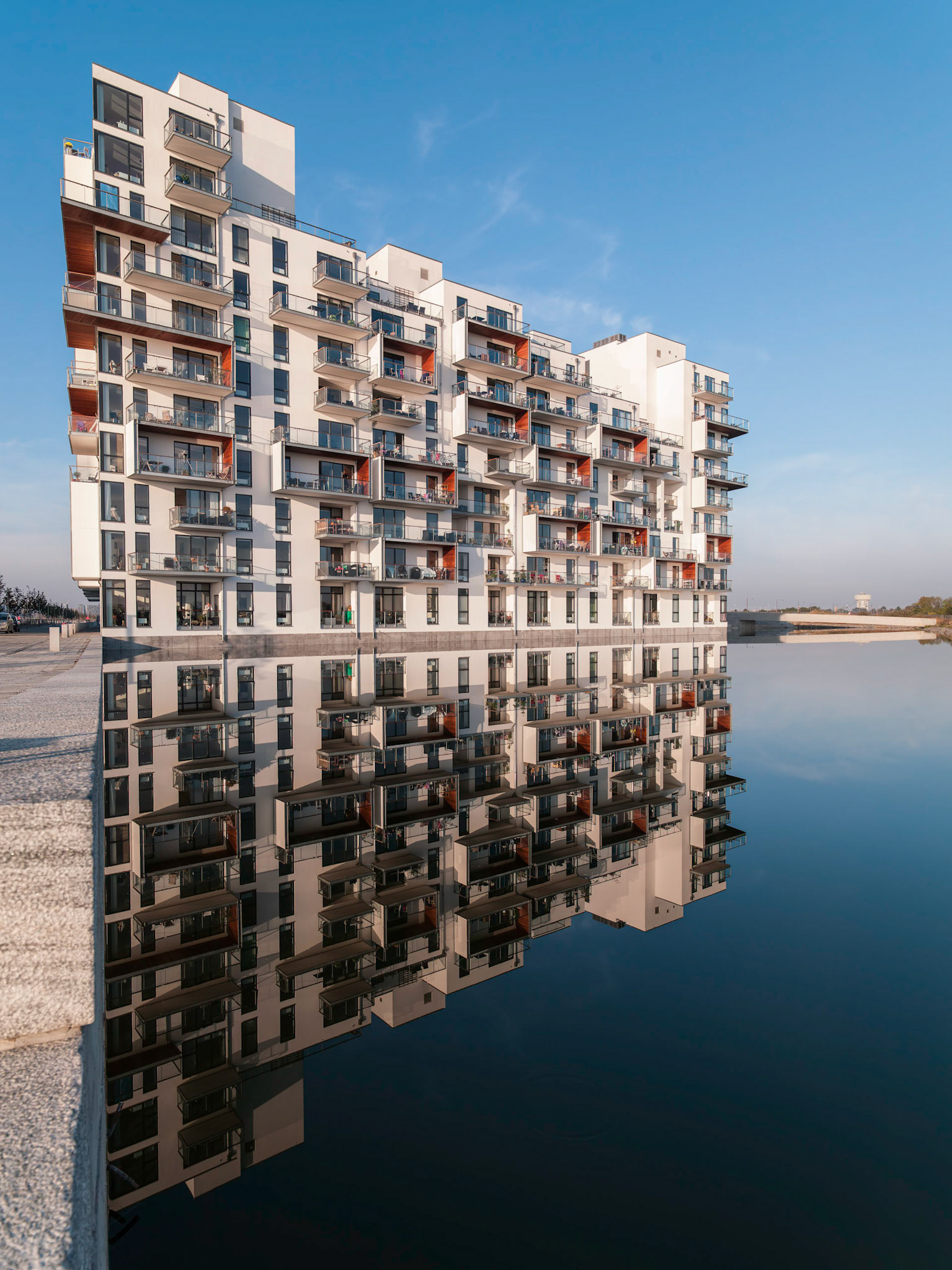 Ørestad, Copenhagen Denmark. Housing complex "Stævnen" the Stern.