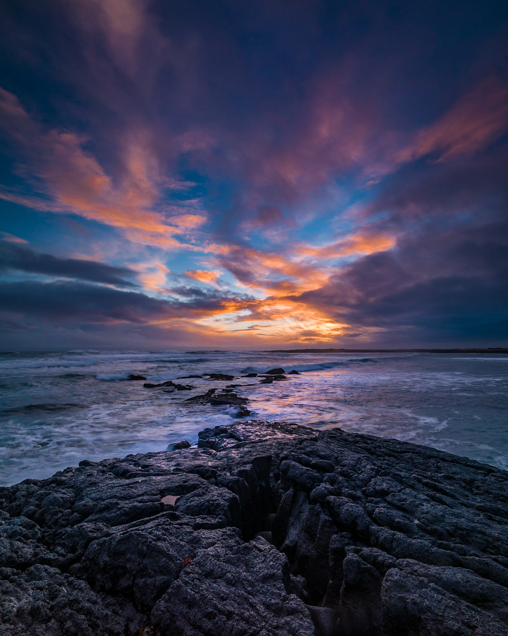 Dramatic Volcanic coastline outside Grindavik.
