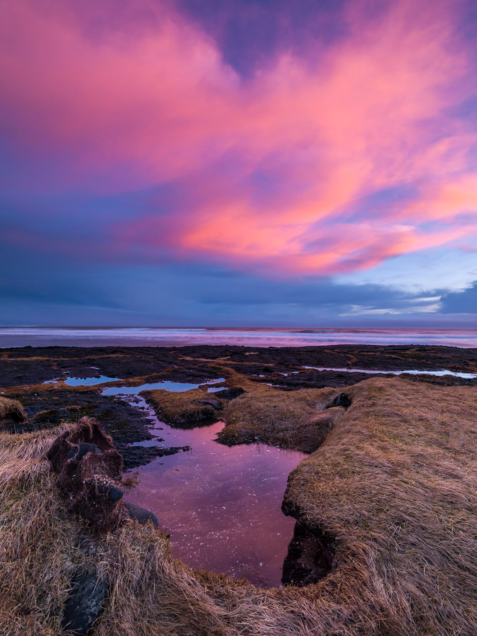 Coastal landscape at Grindavik, Iceland