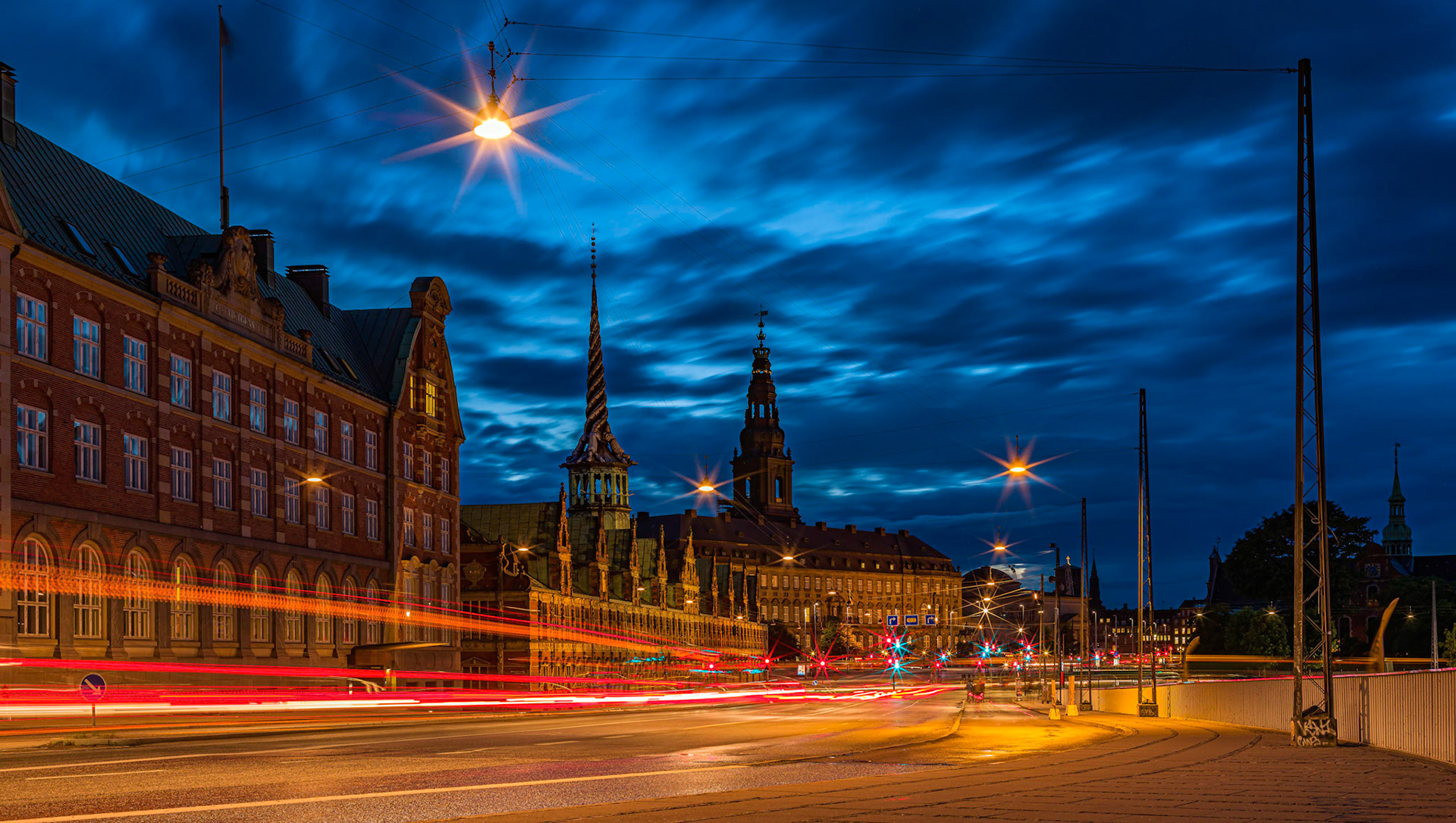 The old building Børsen and danish Parliamnet