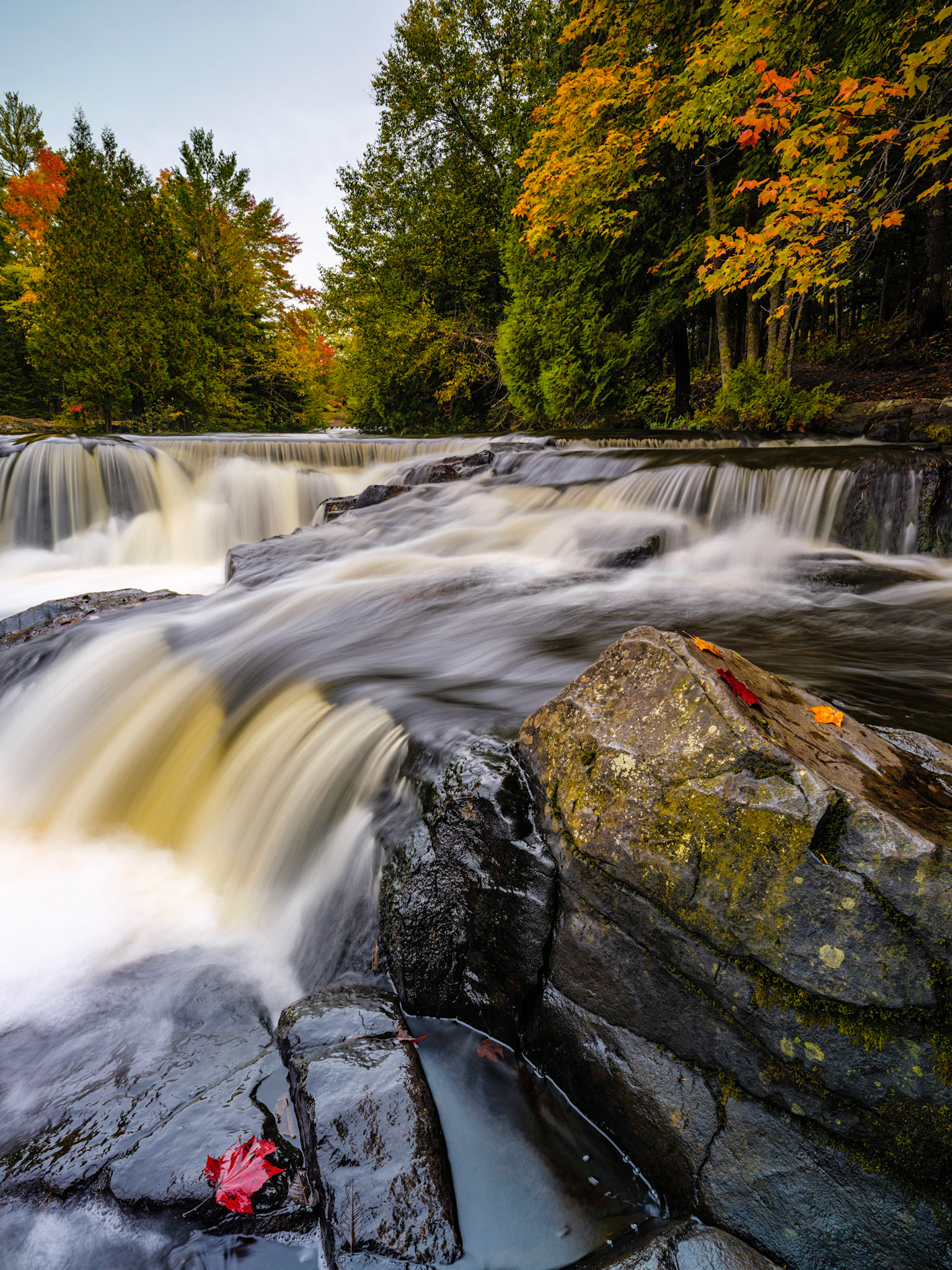 Early Autumn colors at Bond Falls