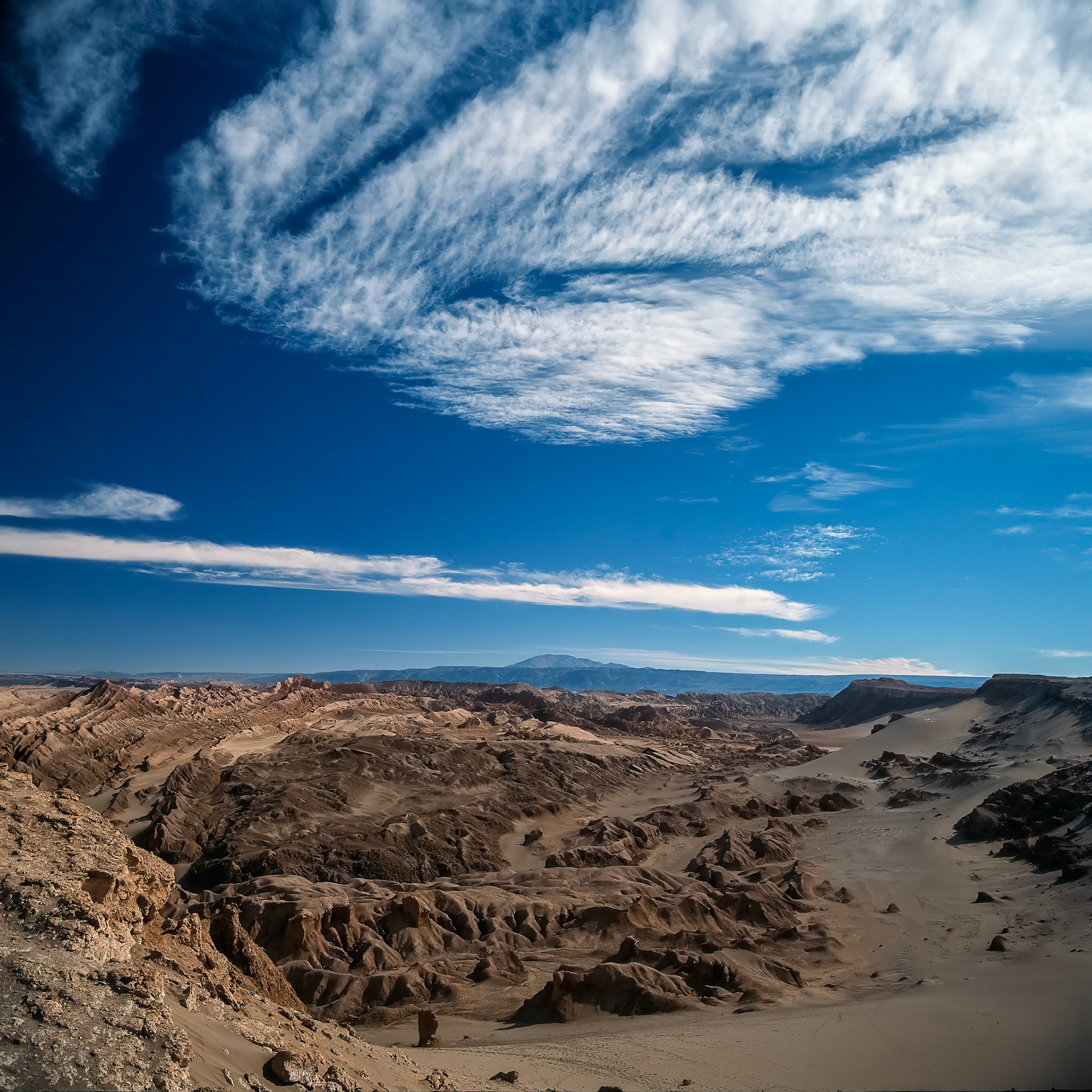View of Valle de La Lune just outside San Pedro de Atacama