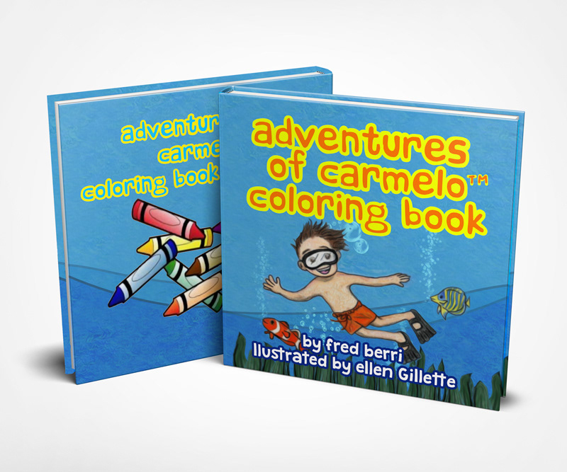 Adventures Of Carmelo Coloring Book / Book Cover Design