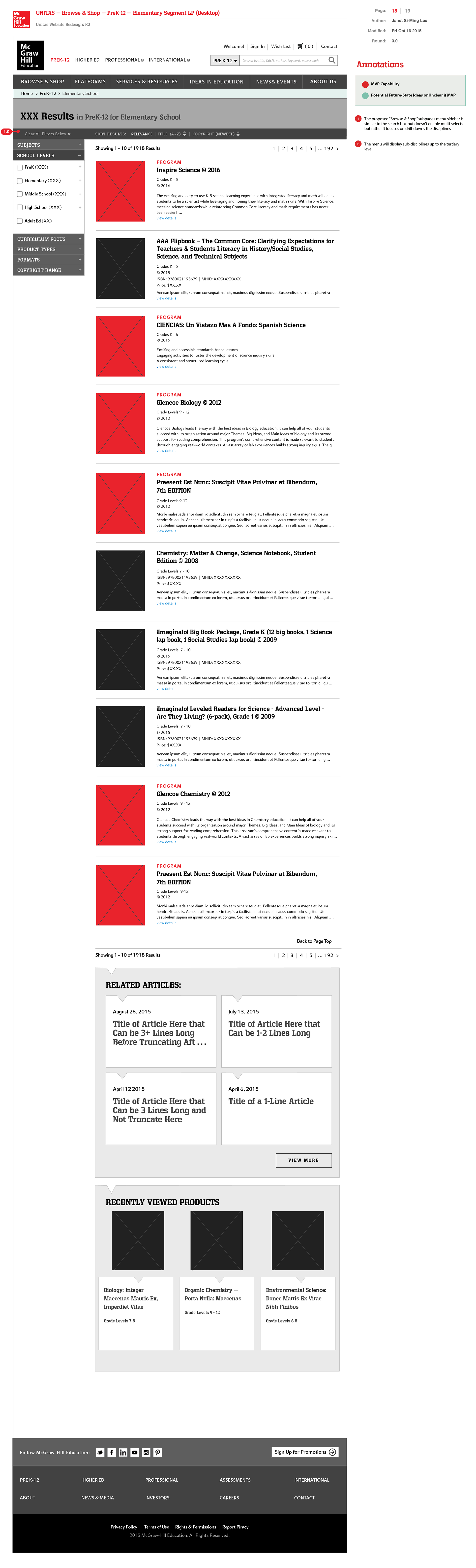 PreK-12 segment search results for Programs and Orphan Products