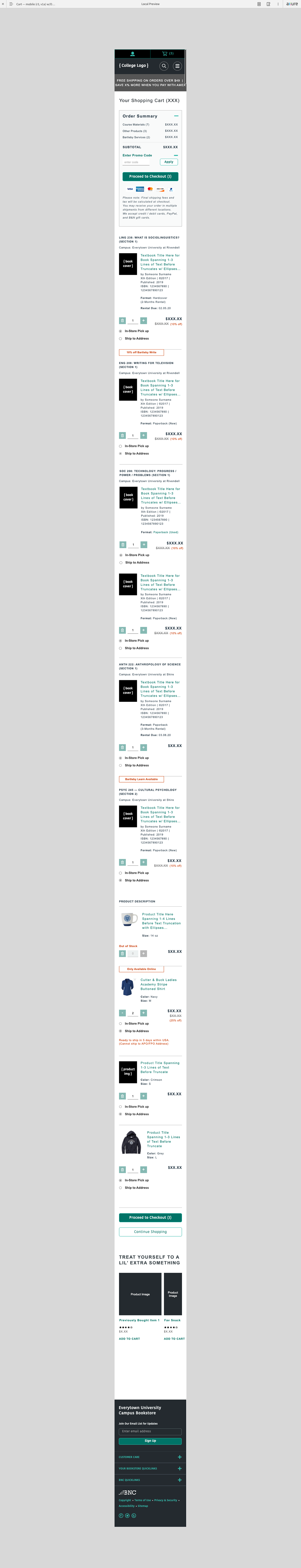 This is the cart view with the total price and order summary details on promos are open when users tap the tab to view order summary.